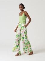 Surkana Surkana Printed Satin Palazzo Pants - Green