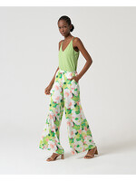 Surkana Surkana Printed Satin Palazzo Pants - Green