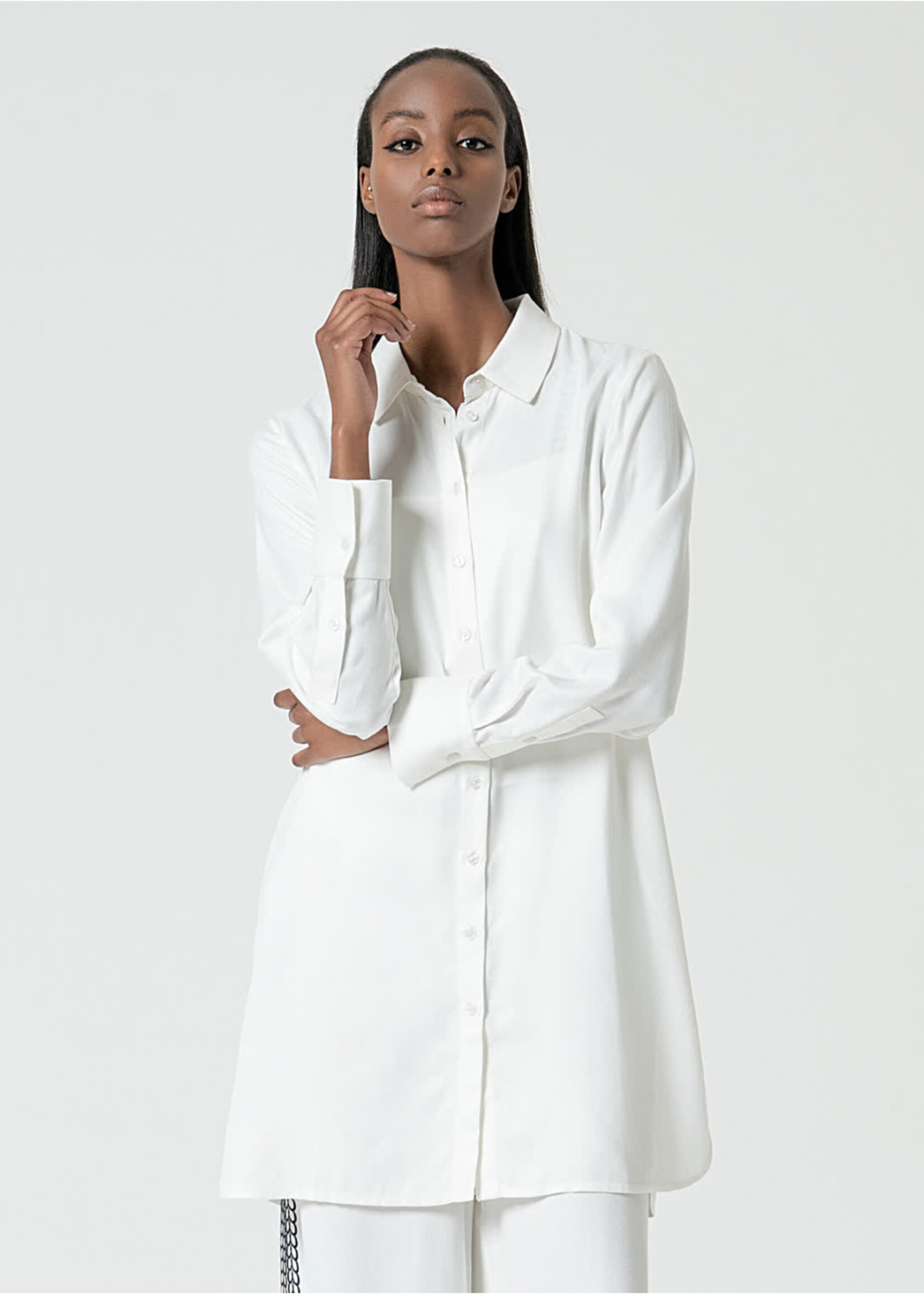 Surkana Surkana Chemise Ample Avec Fentes - Blanc