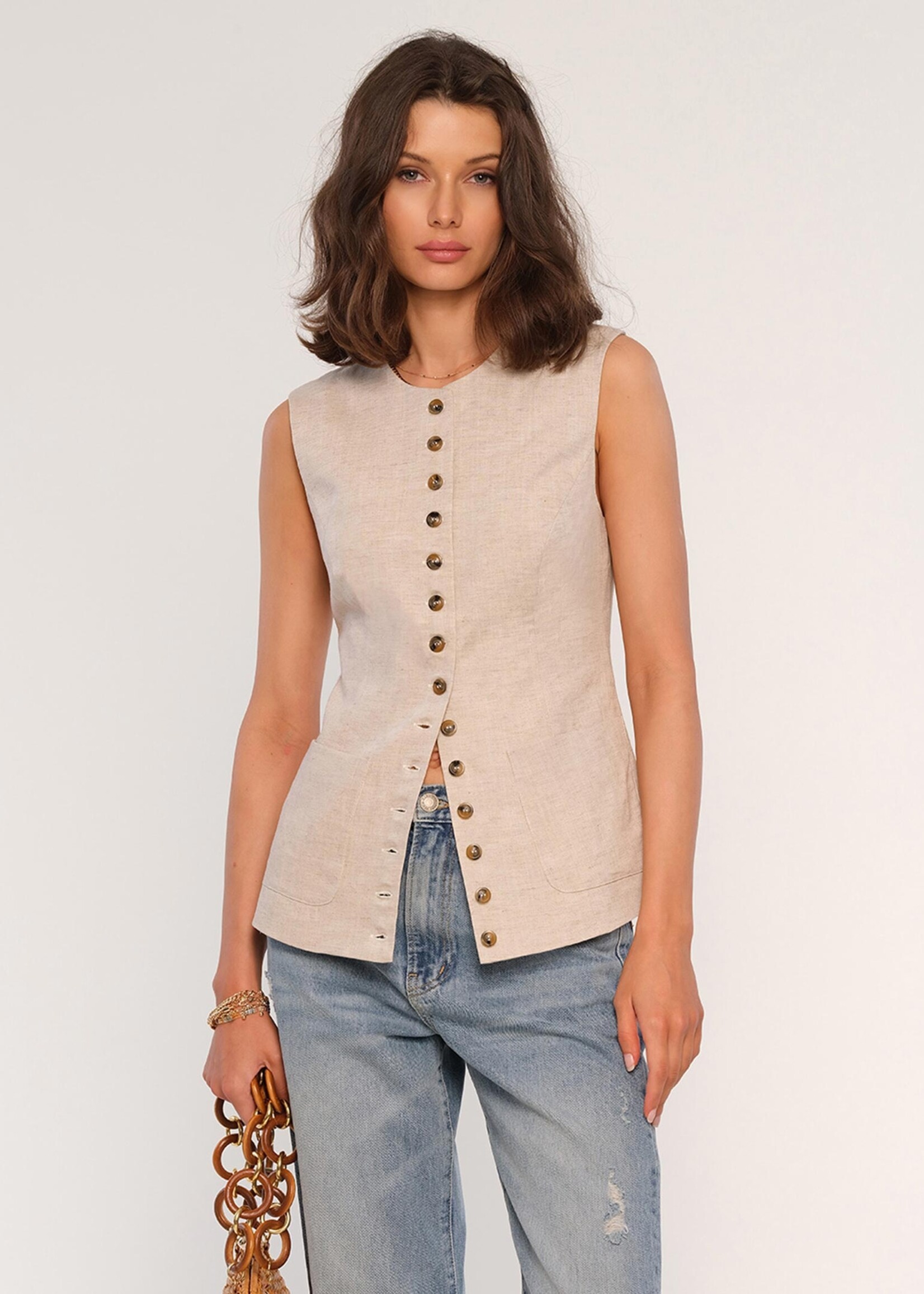 Heartloom HL Josette Vest - Ecru