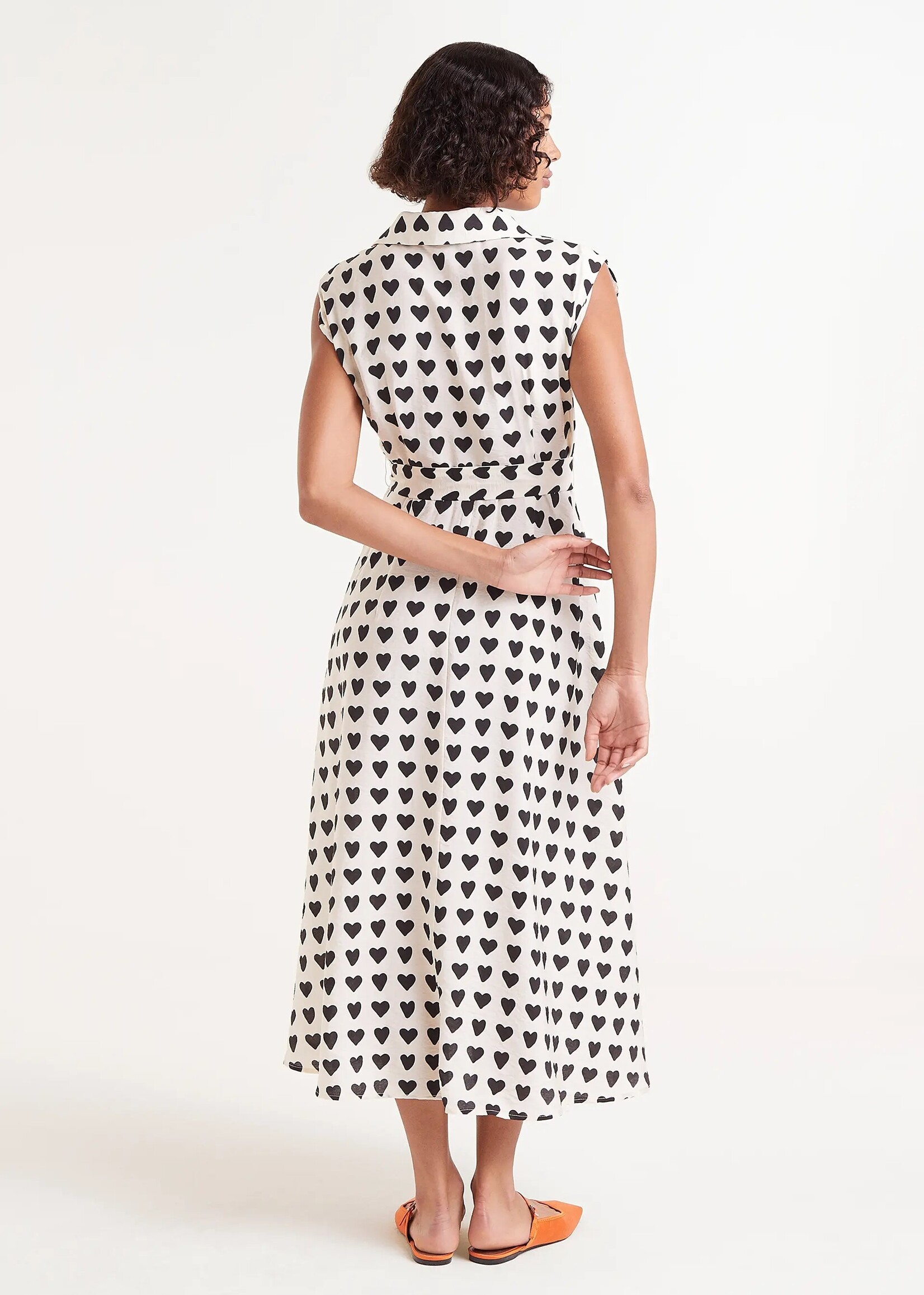 Compañía Fantástica Compañía Fantástica Robe Midi - Heart Print