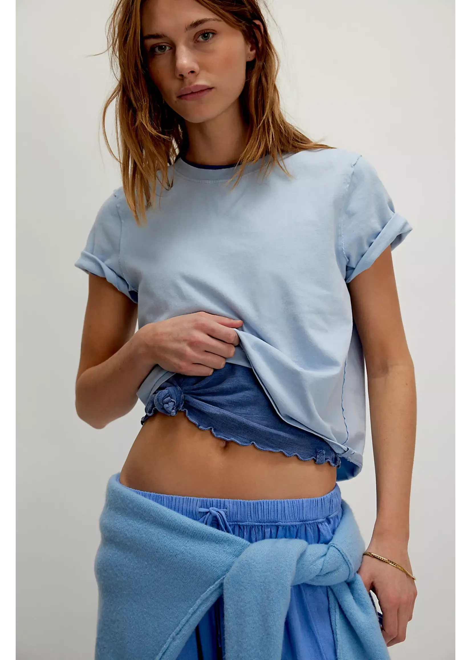 Free People Free People T-Shirt De Tous Les Jours - Ice Water
