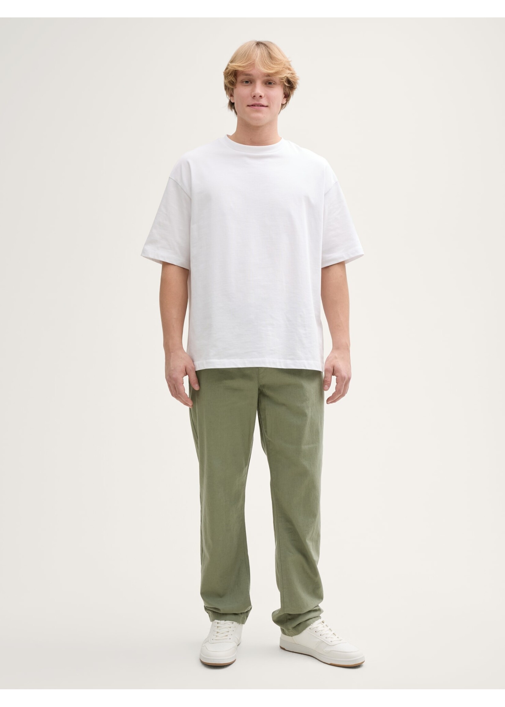 Tom Tailor Tom Tailor Pantalon En Lin - Tree Moss Green