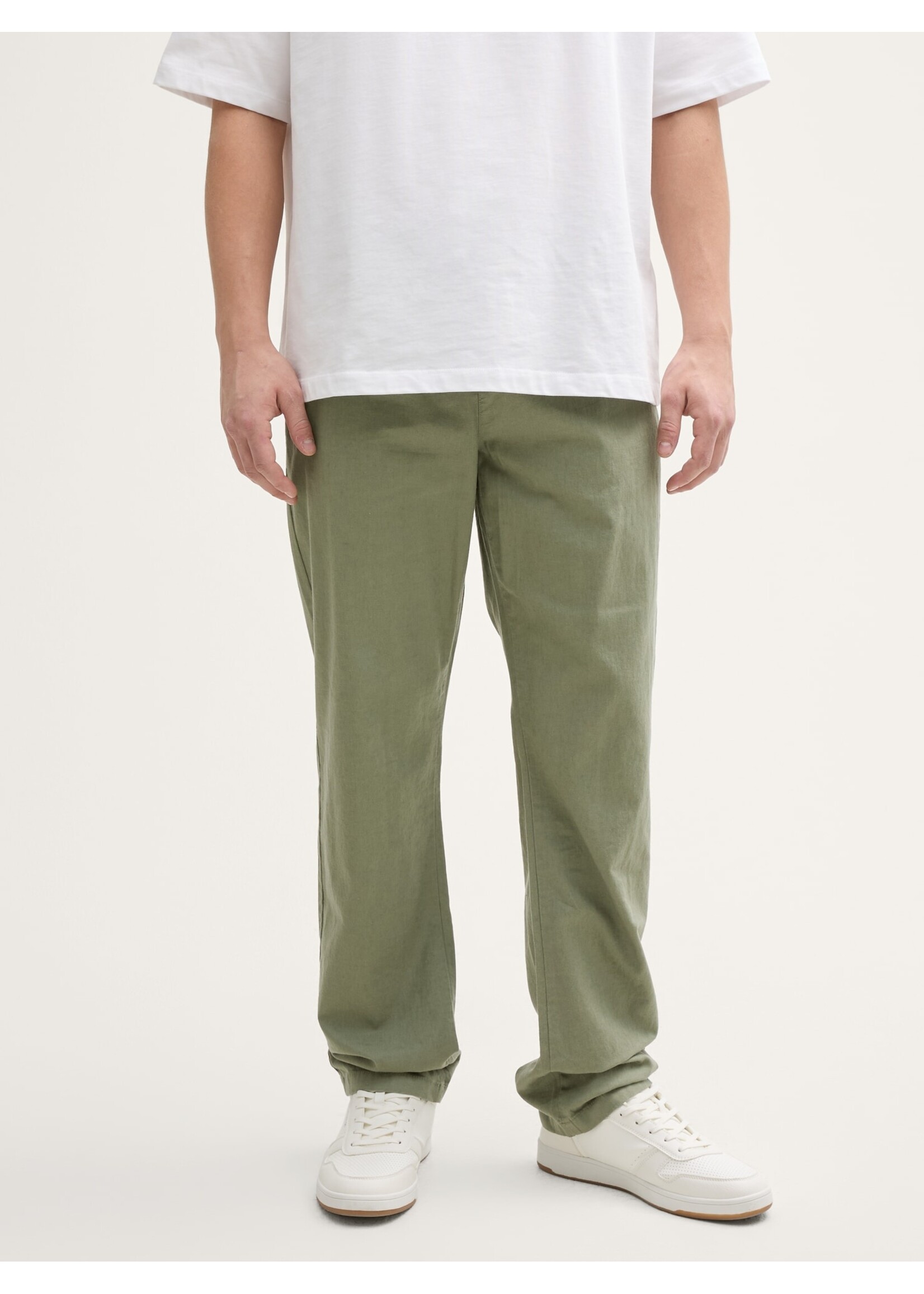 Tom Tailor Tom Tailor Pantalon En Lin - Tree Moss Green