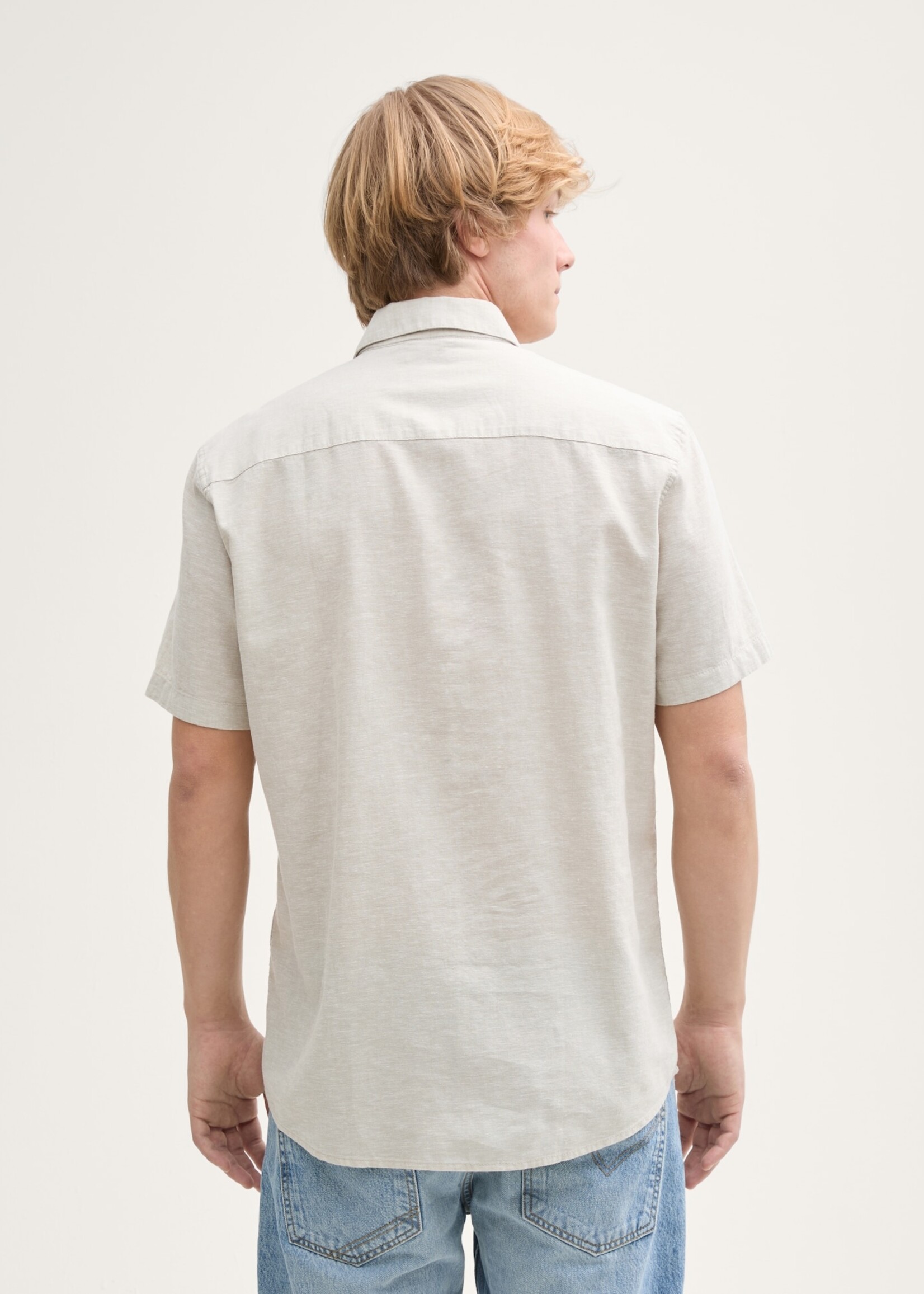 Tom Tailor Tom Tailor Chemise À Manches Courtes - Beige Stone