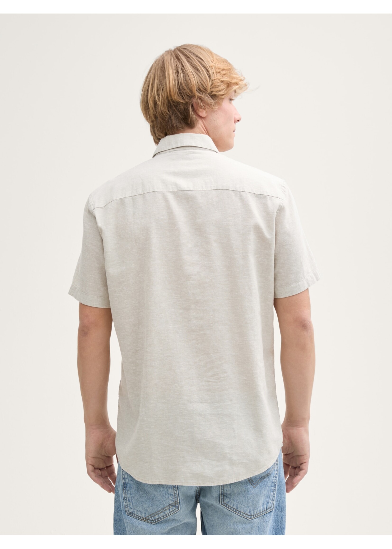 Tom Tailor Tom Tailor Short Sleeve Shirt - Beige Stone