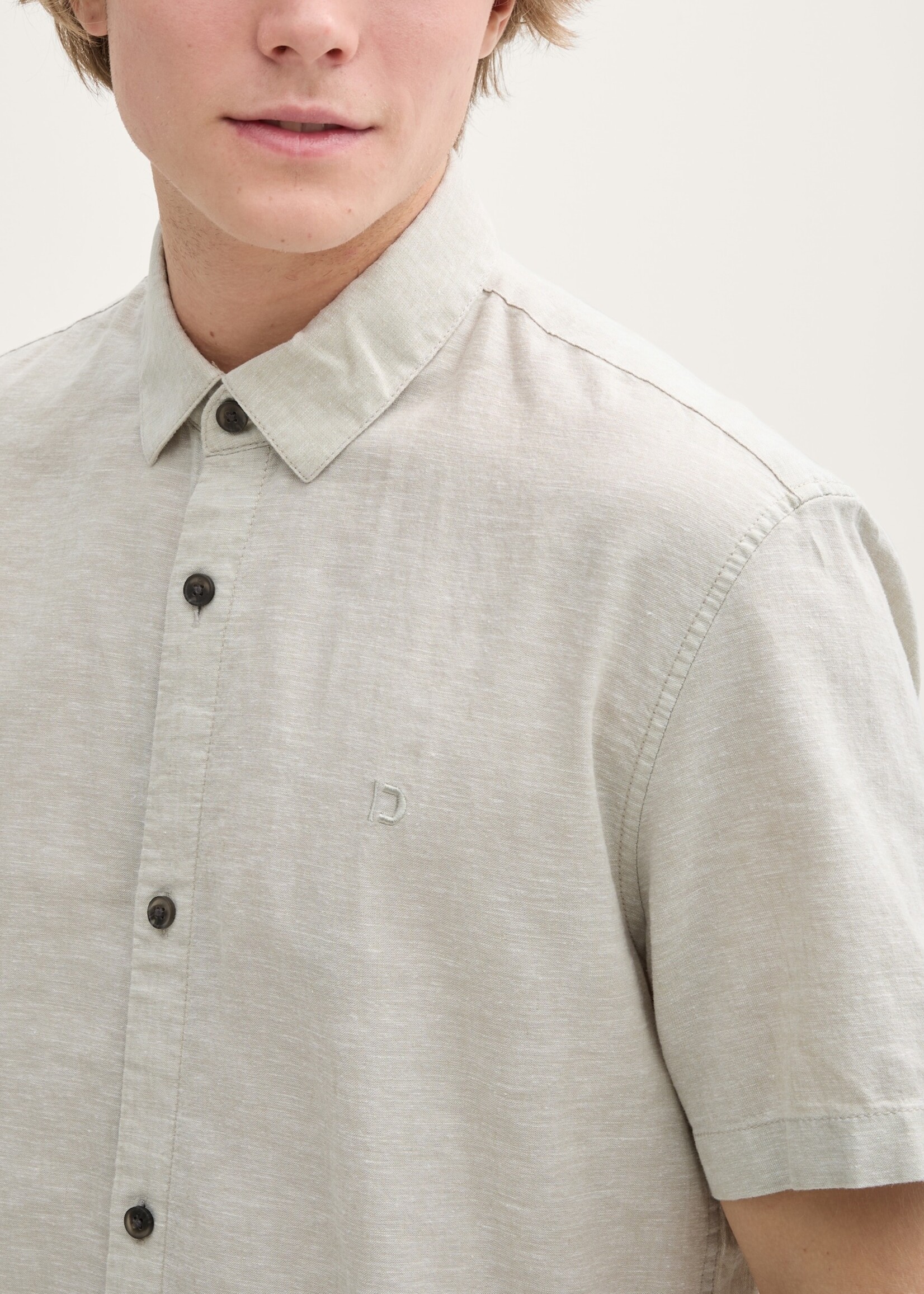 Tom Tailor Tom Tailor Chemise À Manches Courtes - Beige Stone