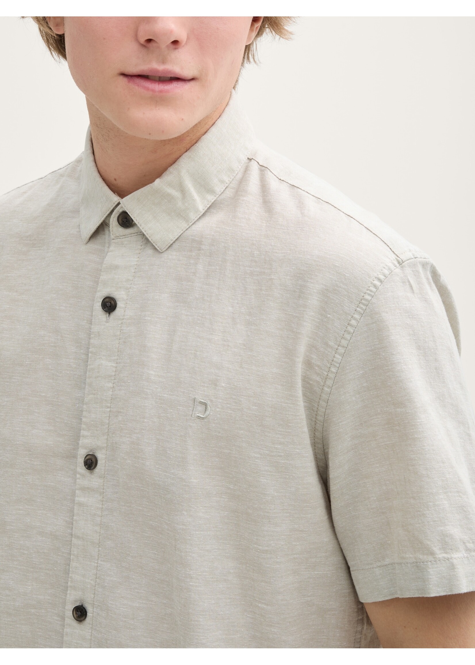 Tom Tailor Tom Tailor Short Sleeve Shirt - Beige Stone