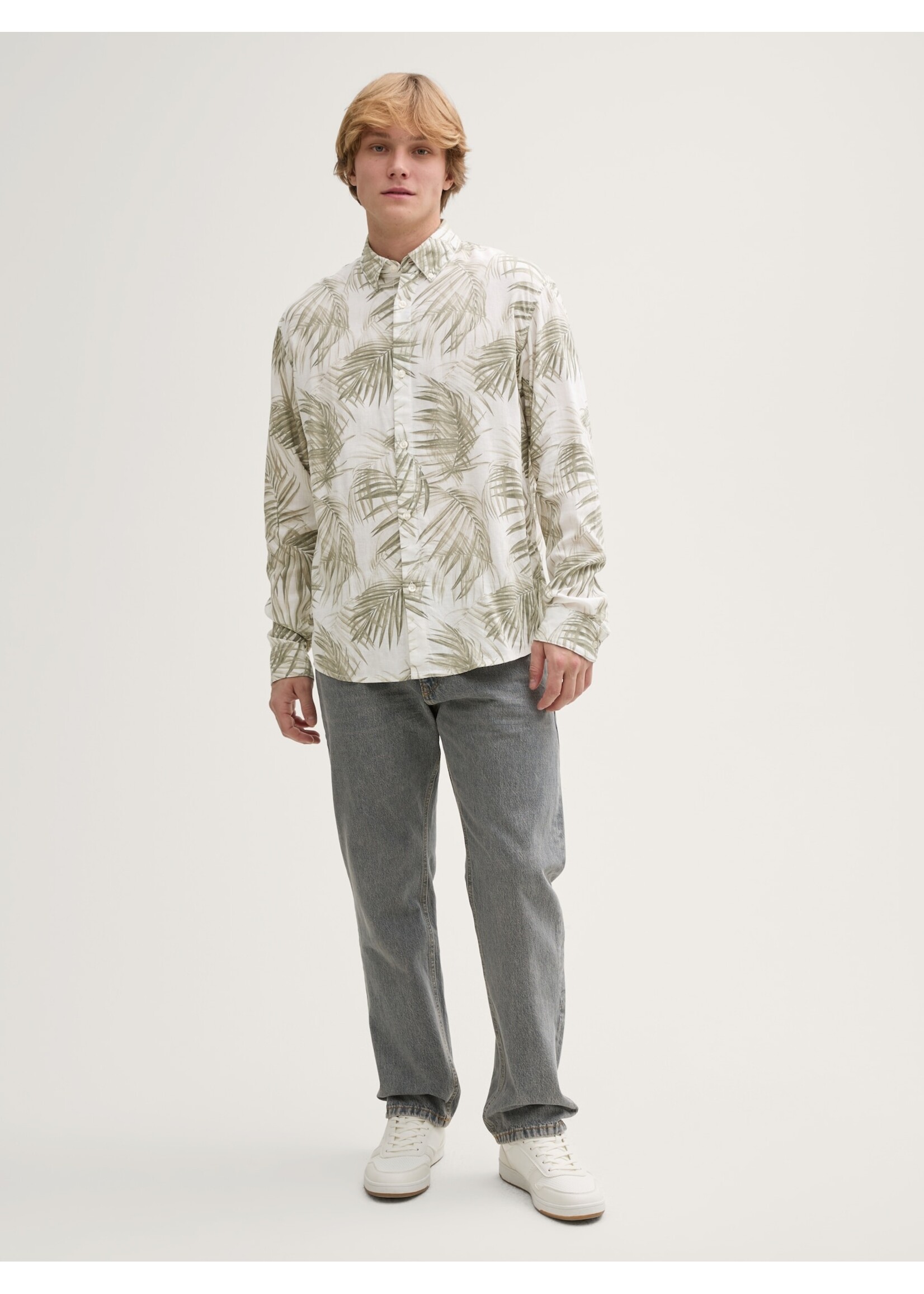 Tom Tailor Tom Tailor Chemise En Lin - Palm Print