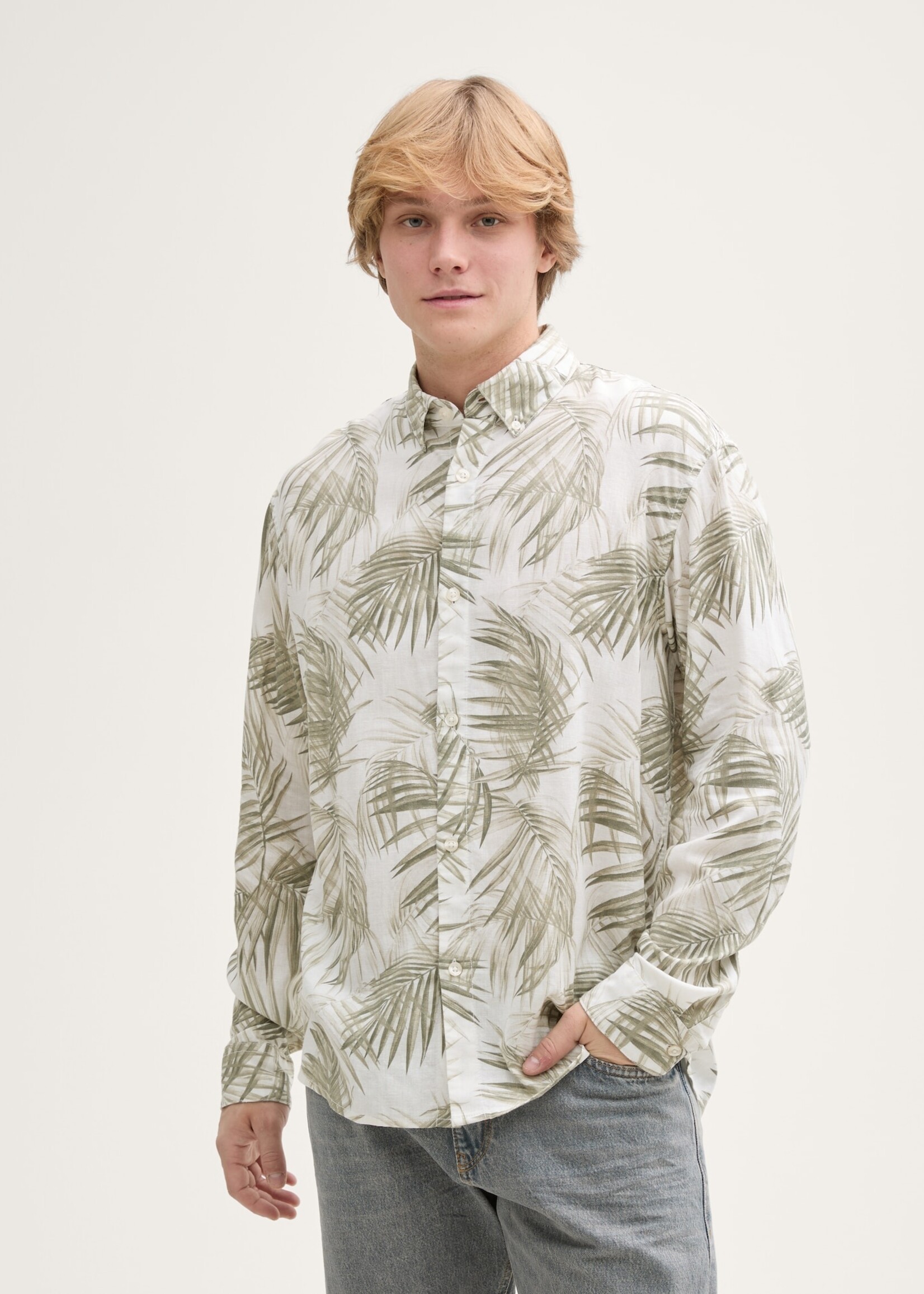 Tom Tailor Tom Tailor Chemise En Lin - Palm Print