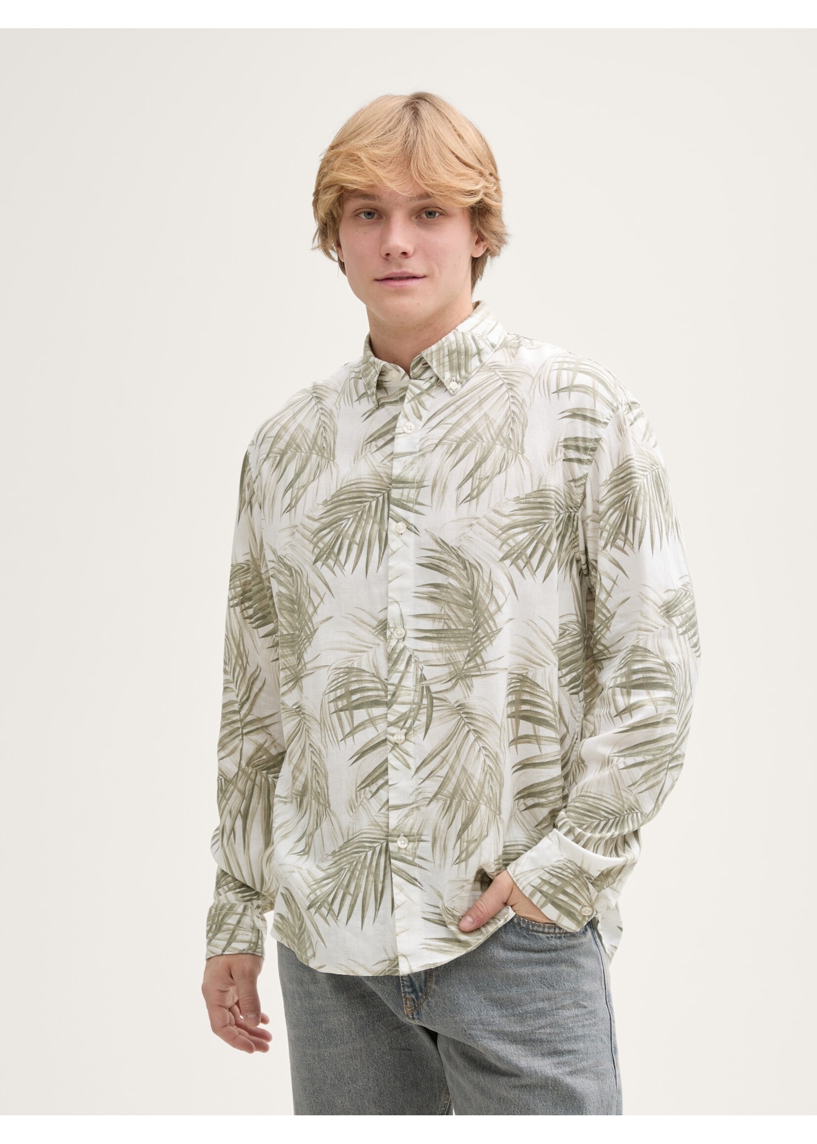 Tom Tailor Tom Tailor Chemise En Lin - Palm Print