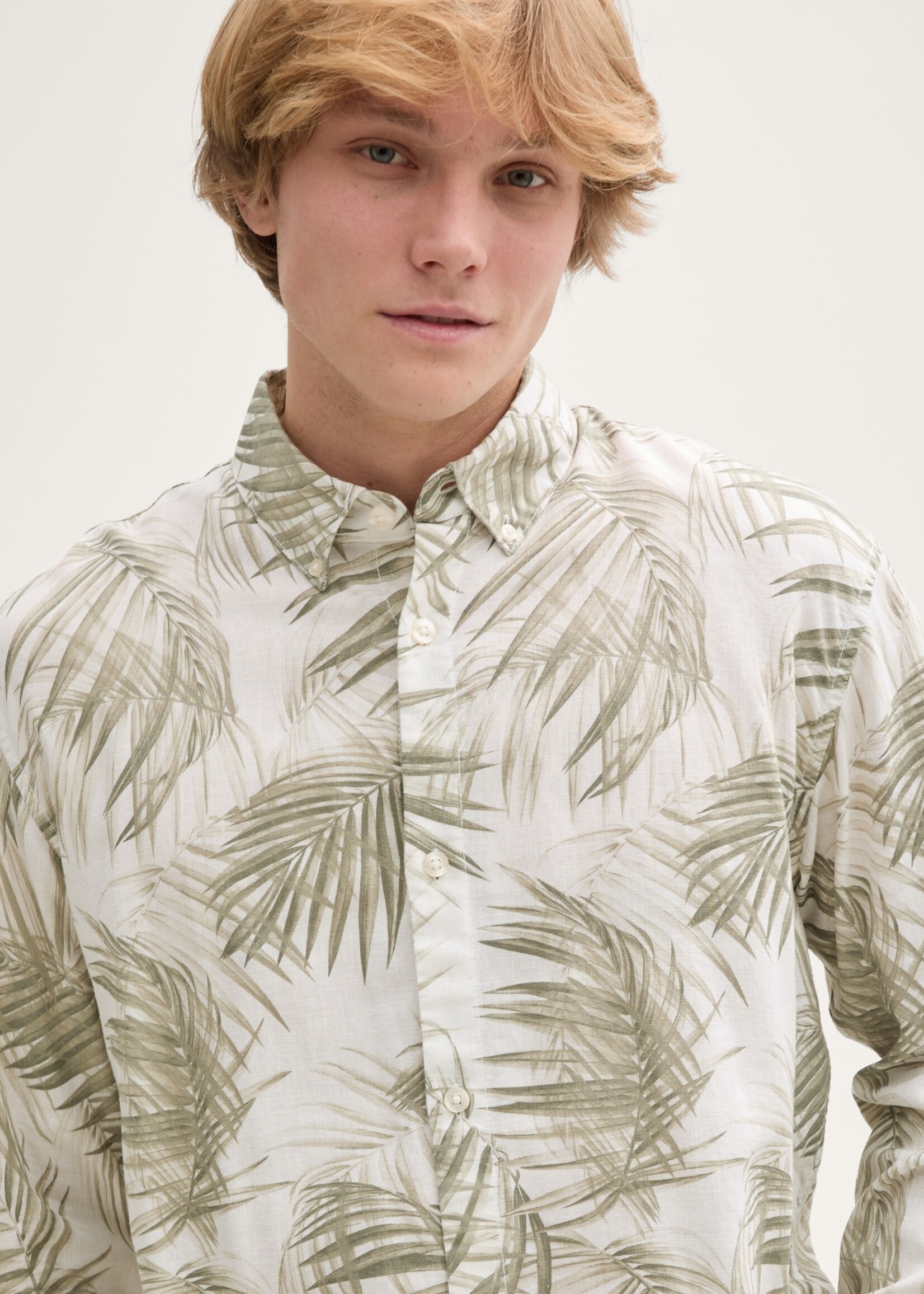 Tom Tailor Tom Tailor Chemise En Lin - Palm Print