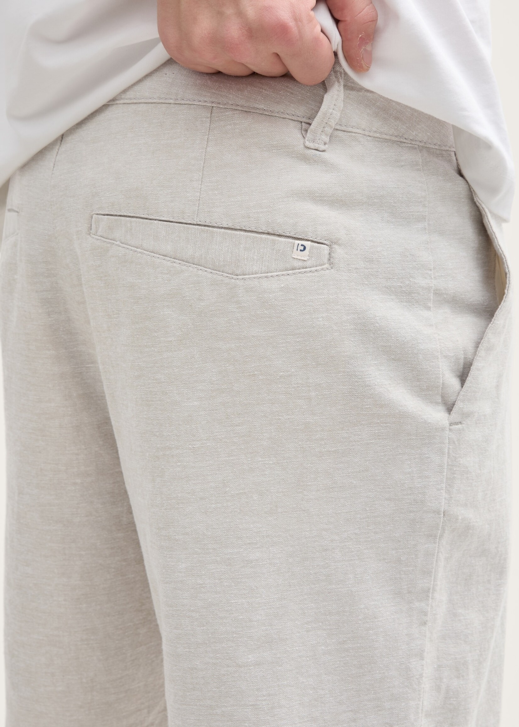 Tom Tailor Tom Tailor Short With Linen Content - Beige Stone