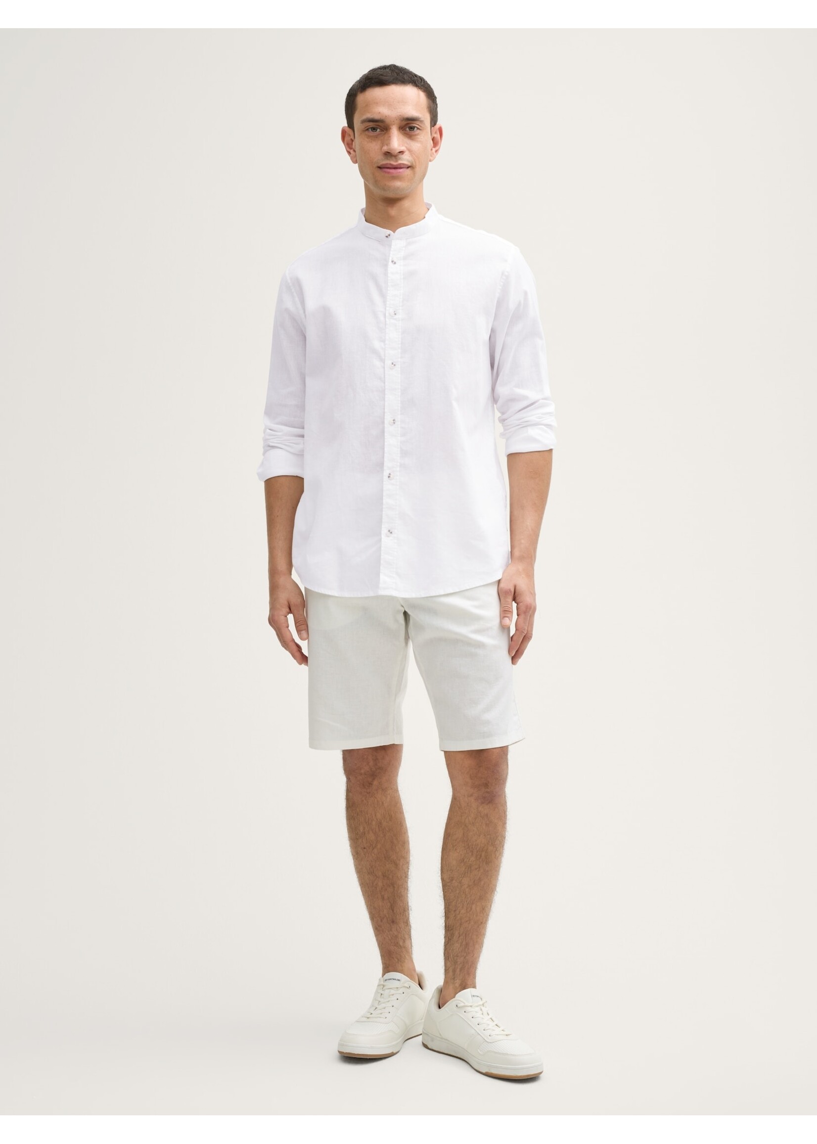 Tom Tailor Tom Tailor Shirt With Linen Content - White