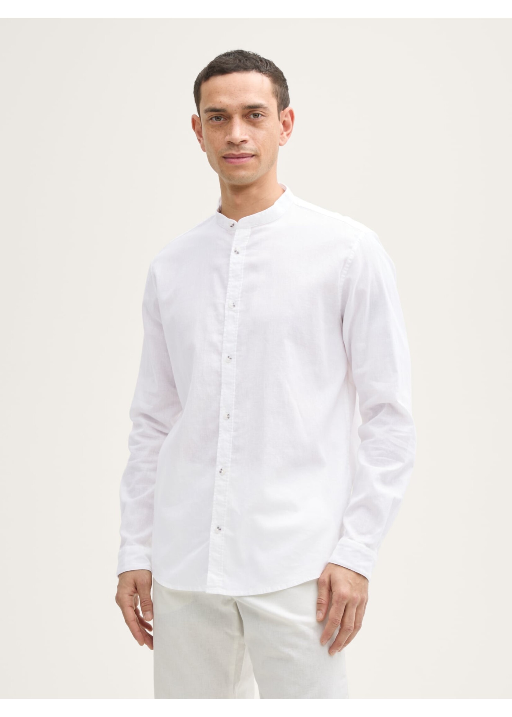 Tom Tailor Tom Tailor Shirt With Linen Content - White