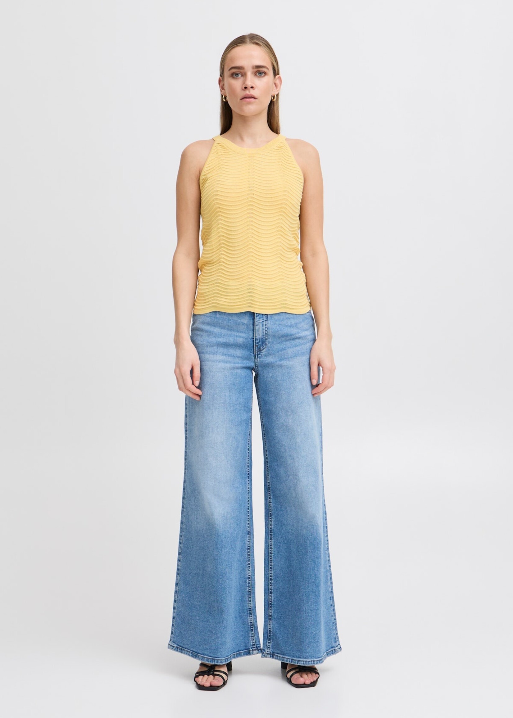 ICHI ICHI IHBrylie Sleeveless Top - Reed Yellow