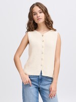 ICHI ICHI IHBlonds Knitted Waistcoat - Almond Milk