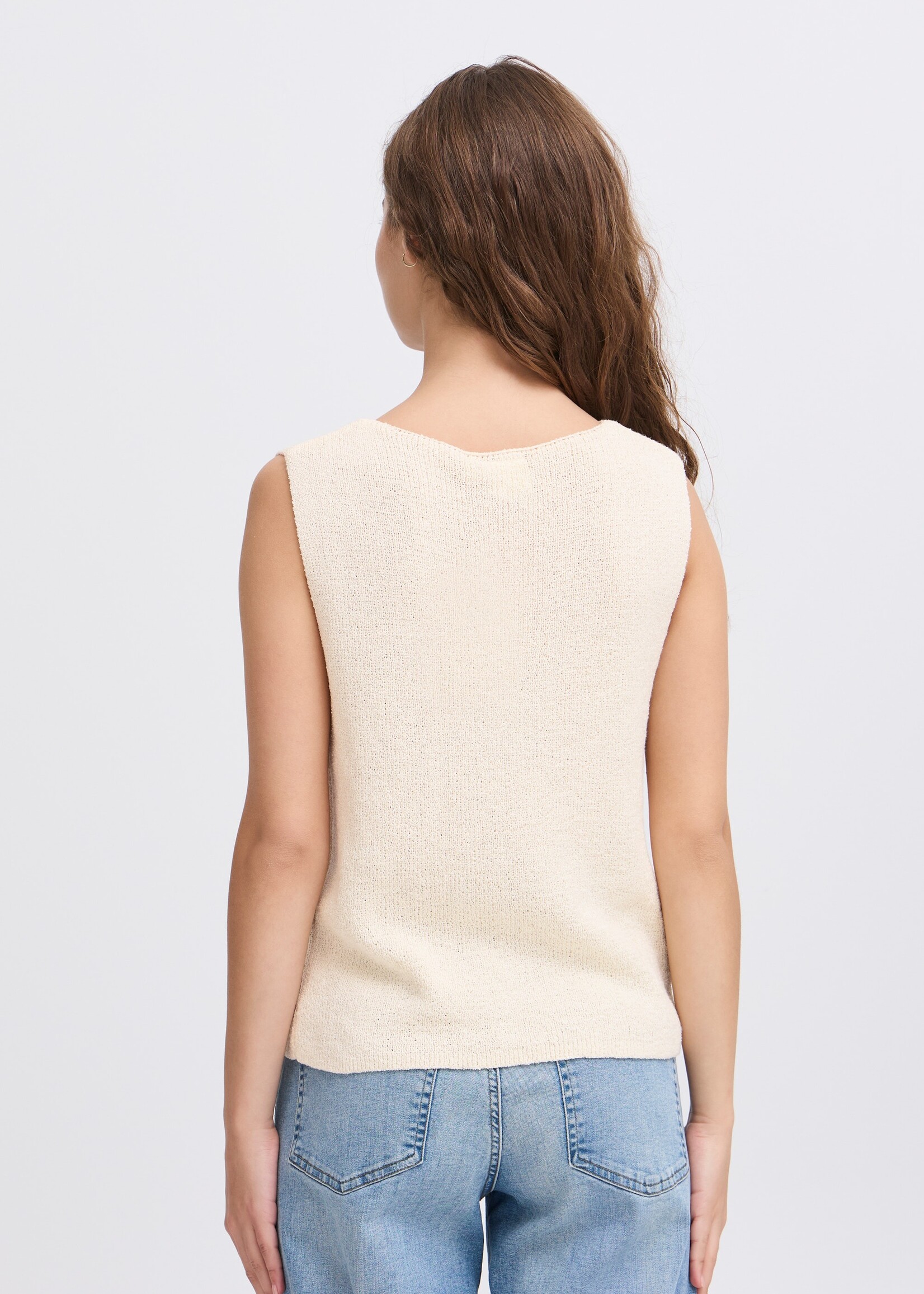 ICHI ICHI Gilet Tricoté IHBlonds - Almond Milk