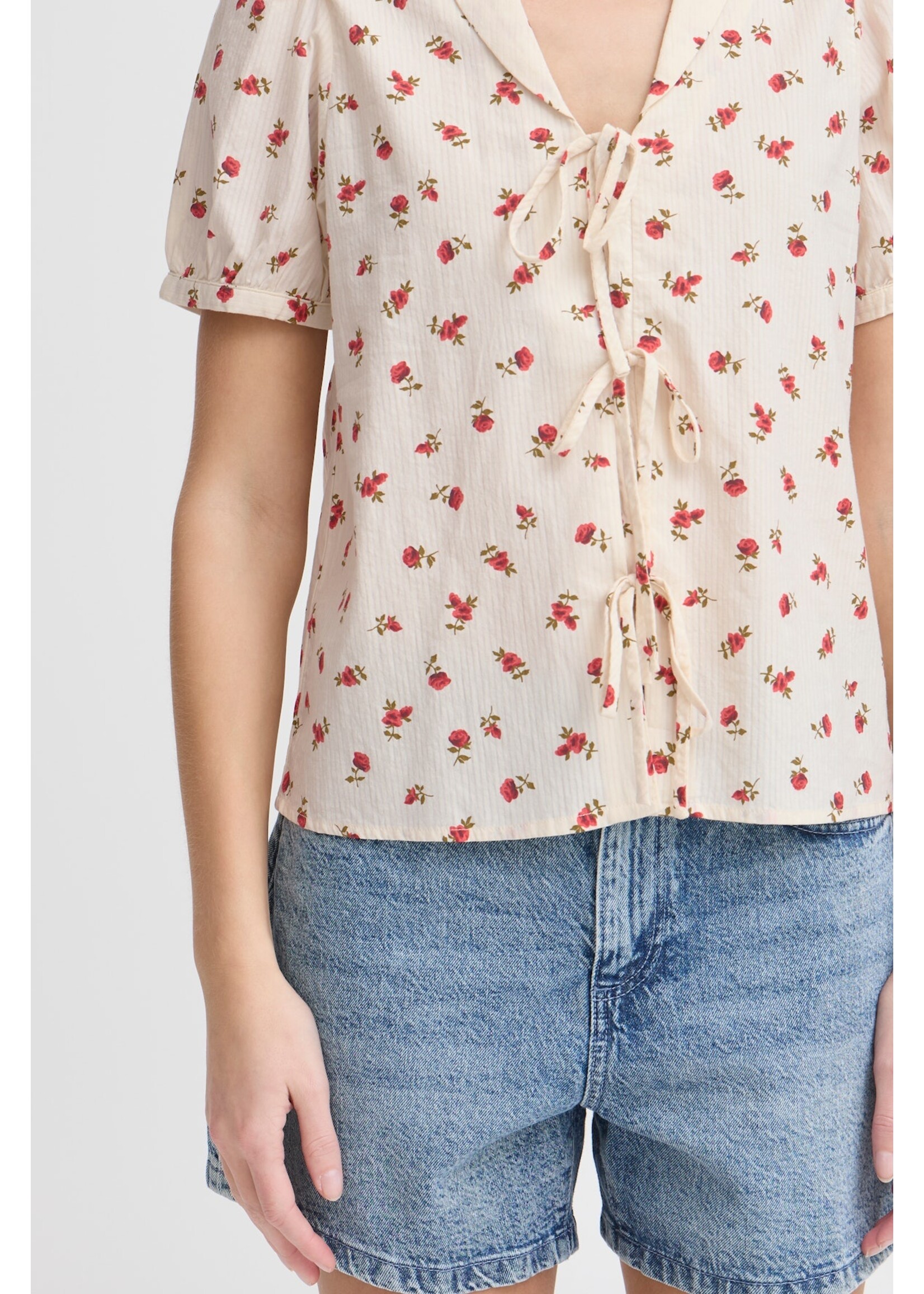 ICHI ICHI IHRosey Shirt - Geranium Flower