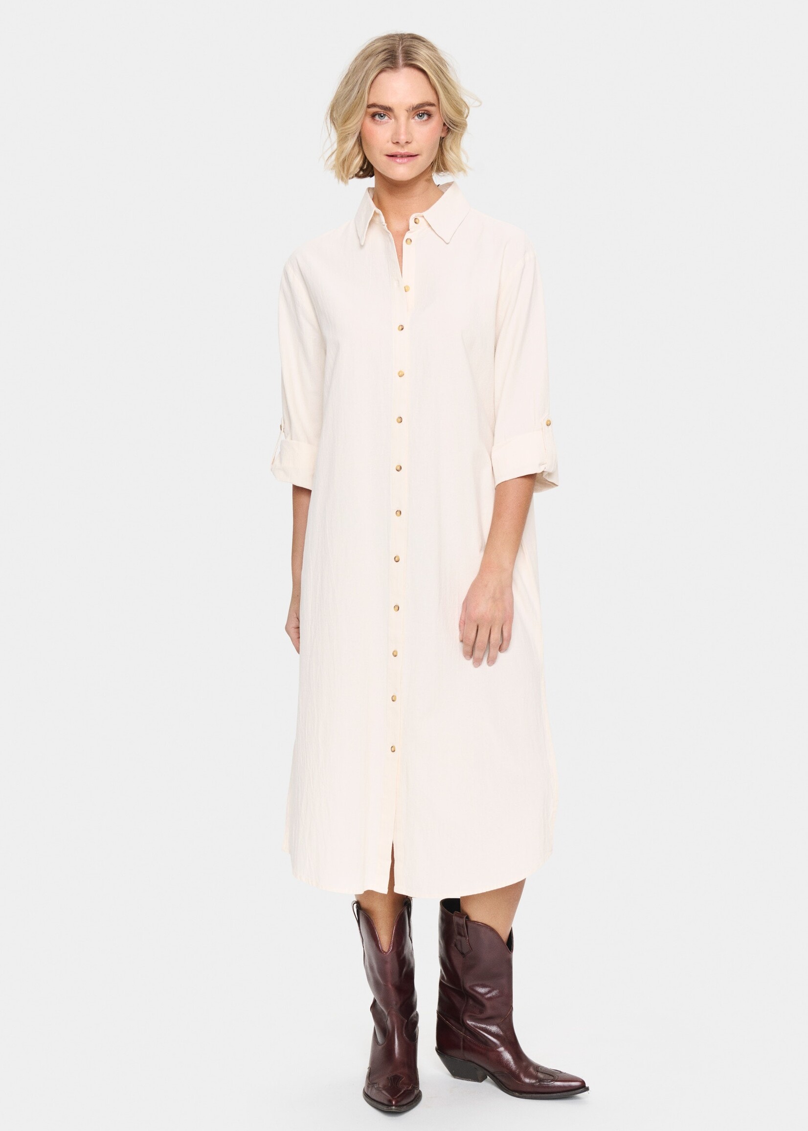 Saint Tropez Saint Tropez Robe Chemise Zalinda - Ice