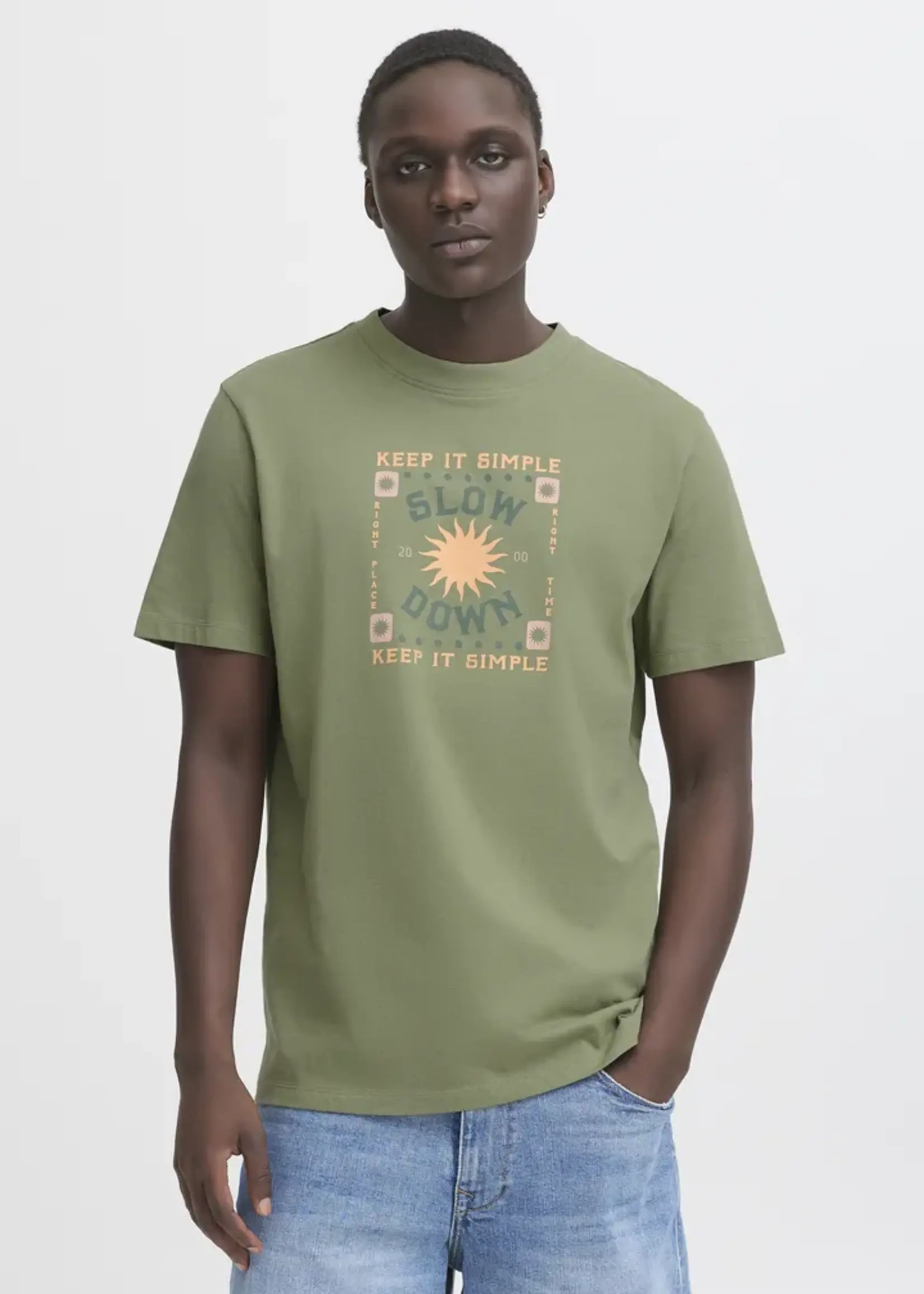 Blend Blend Joey Tee - Oil Green
