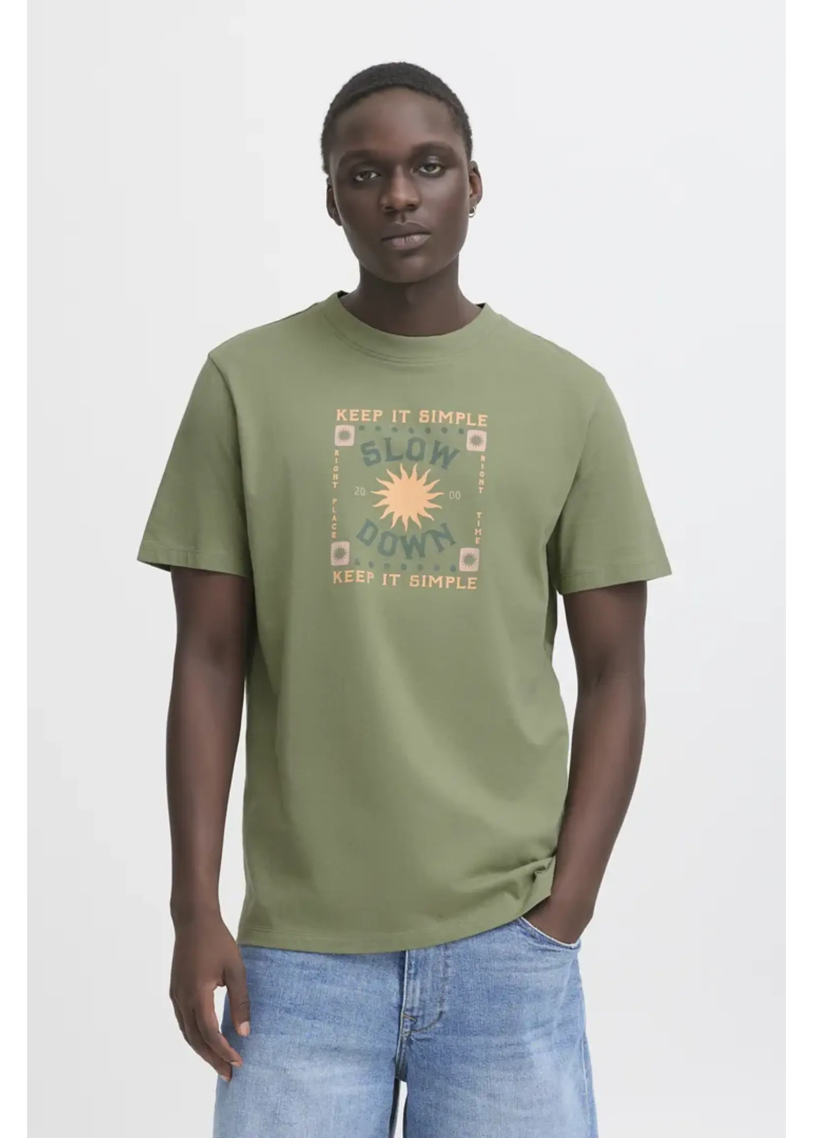 Blend Blend Joey Tee - Oil Green