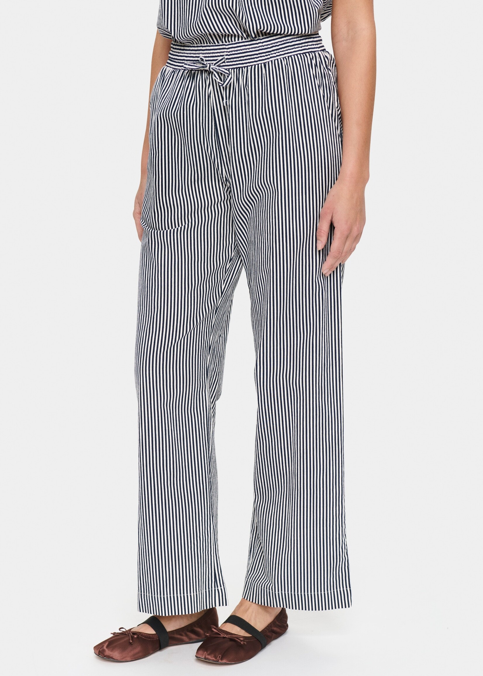 Saint Tropez Saint Tropez Zalinda Stripe Pants - Ice Nightsky Strip