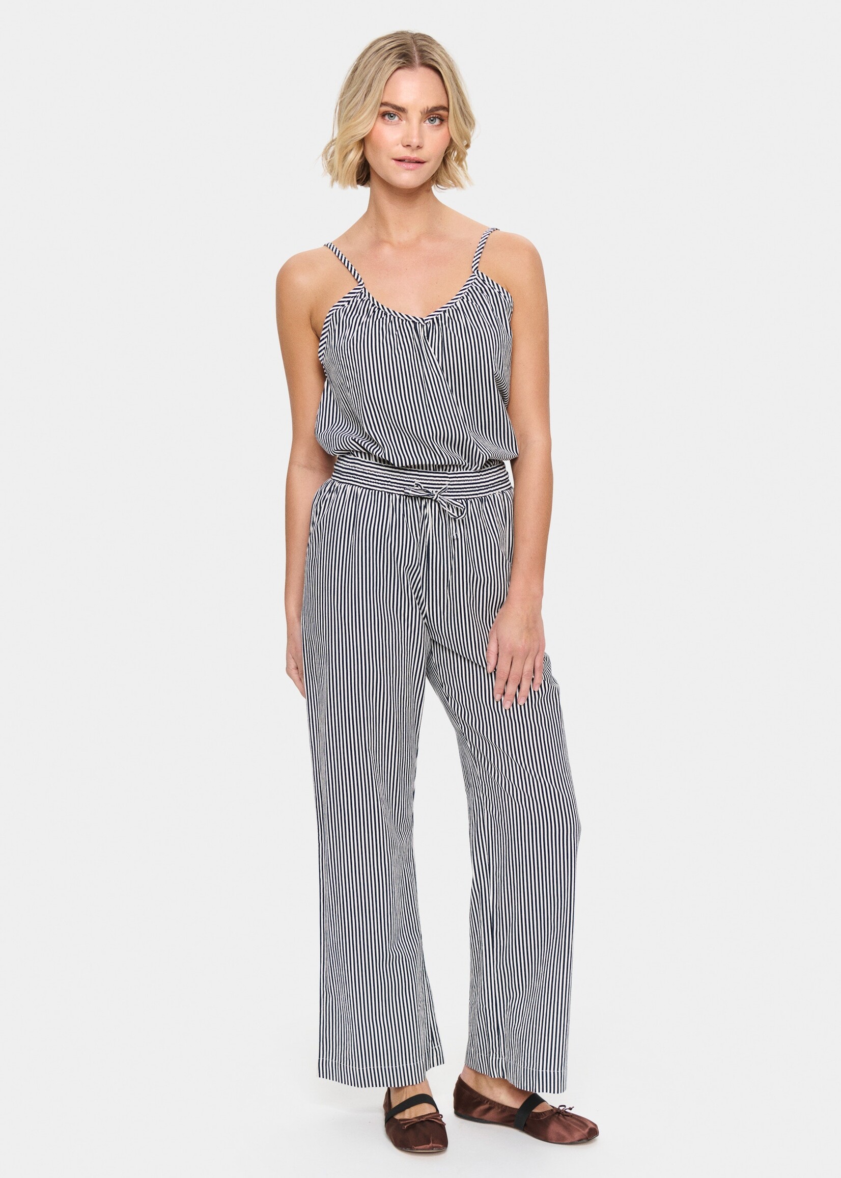Saint Tropez Saint Tropez Zalinda Stripe Pants - Ice Nightsky Strip