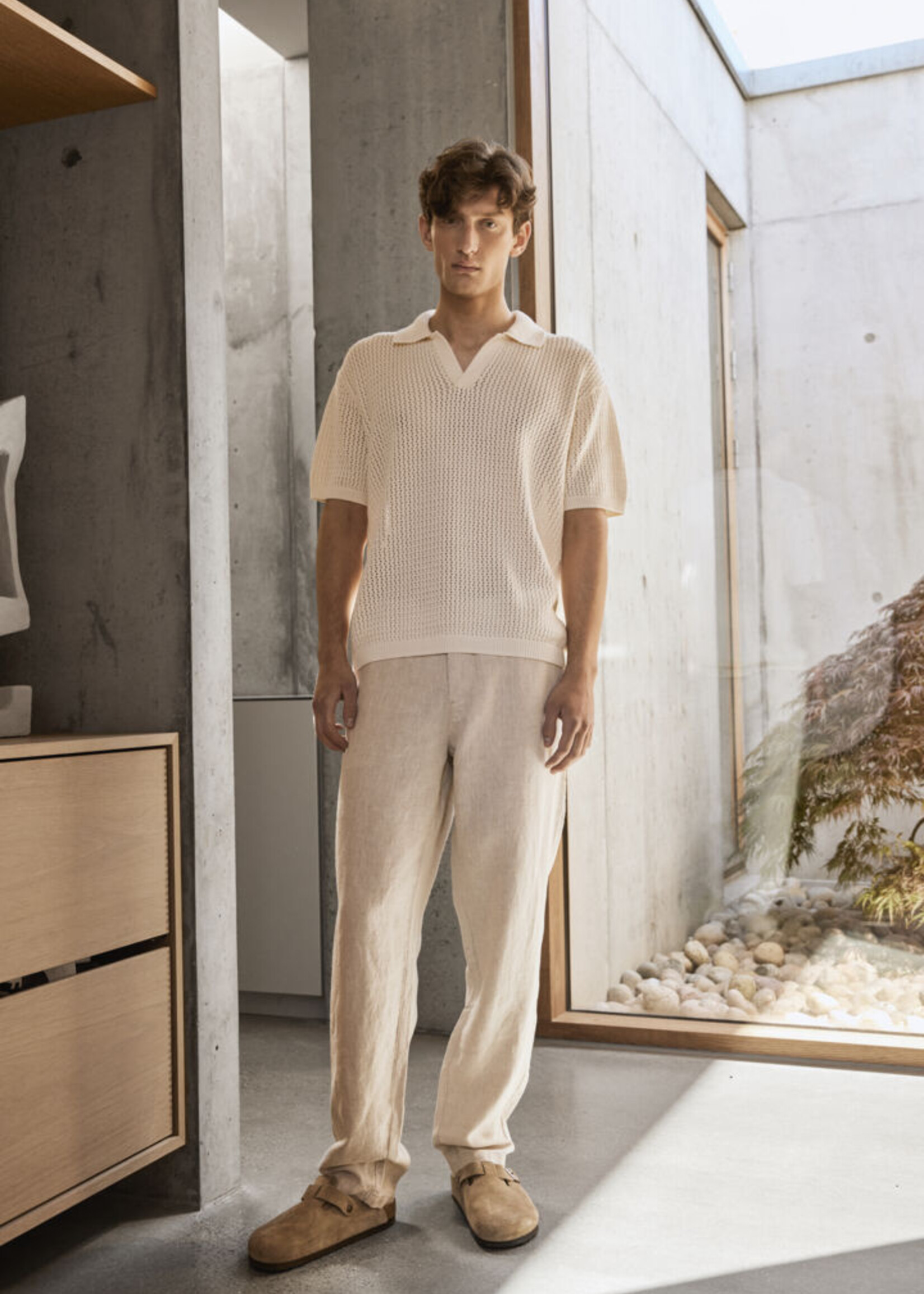 Casual Friday Casual Friday Polo Easton SS Knit - Egret