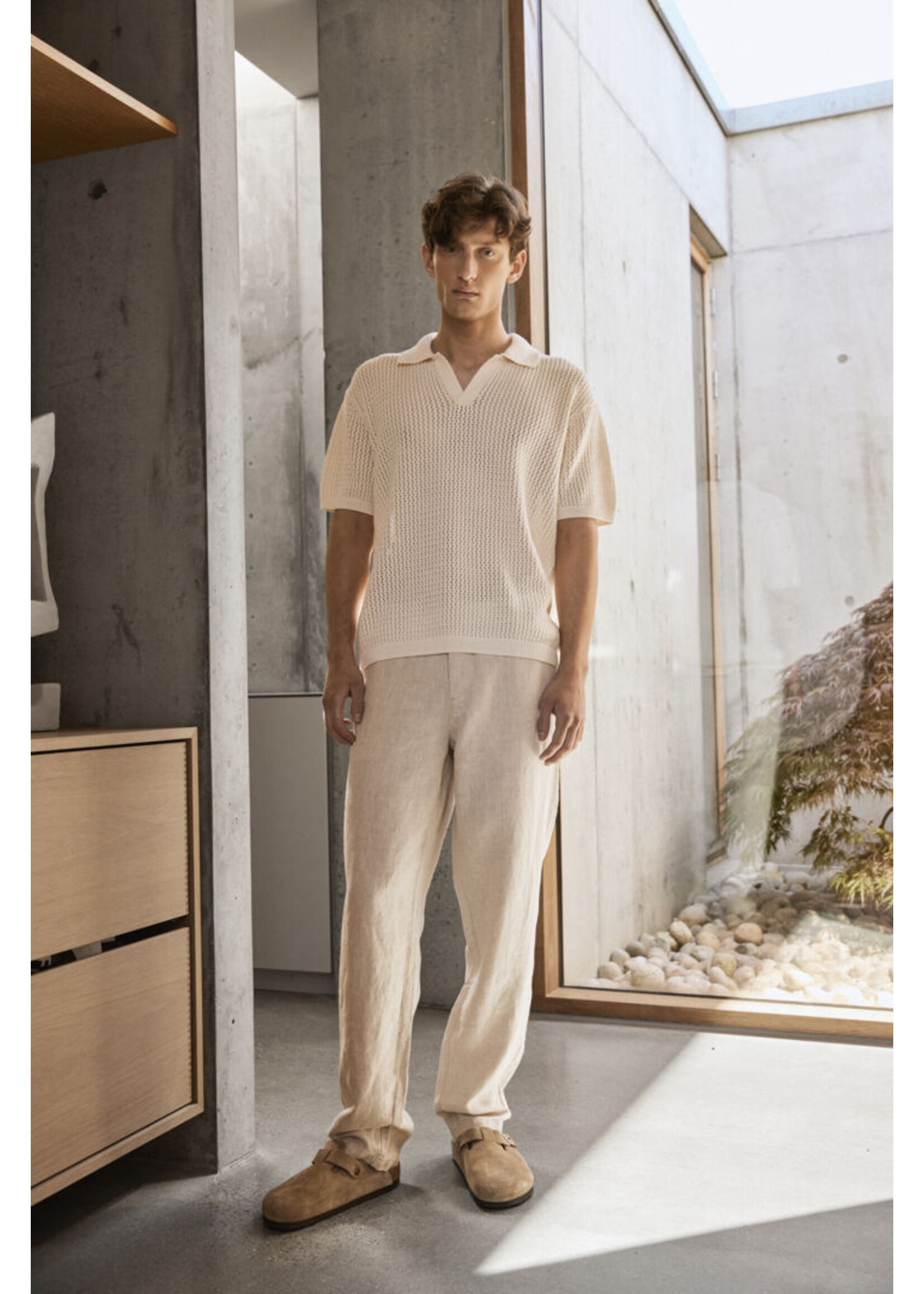 Casual Friday Casual Friday Polo Easton SS Knit - Egret