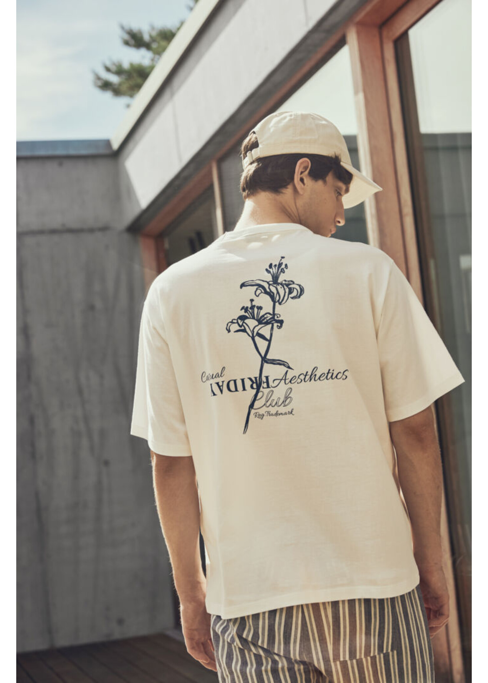 Casual Friday Casual Friday T-Shirt Jaxson Avec Imprimé Au Dos - Cloud Dancer