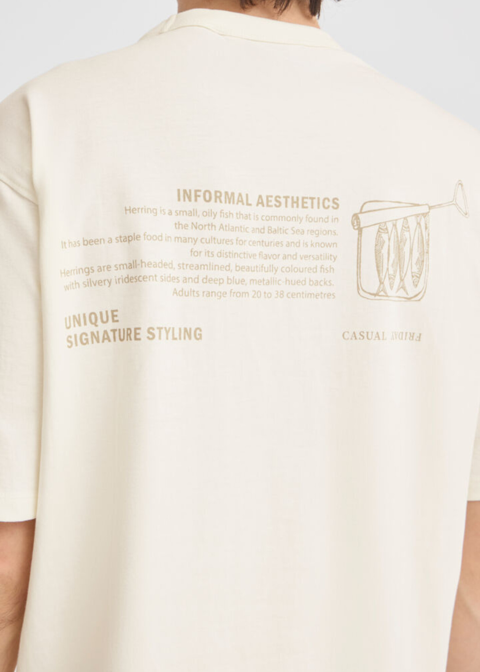 Casual Friday Casual Friday Archer Tee With Back Print - Egret