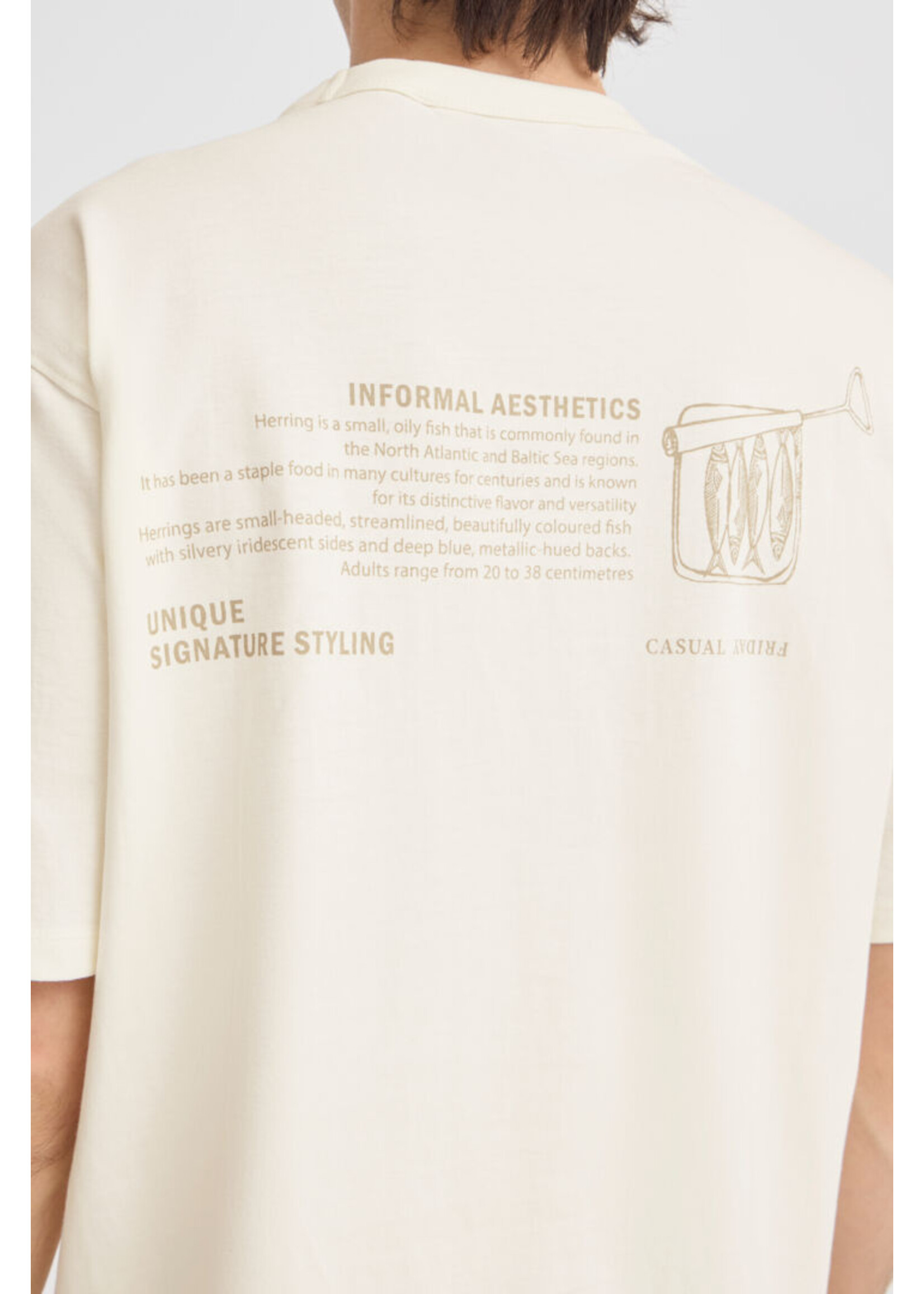 Casual Friday Casual Friday Archer Tee With Back Print - Egret