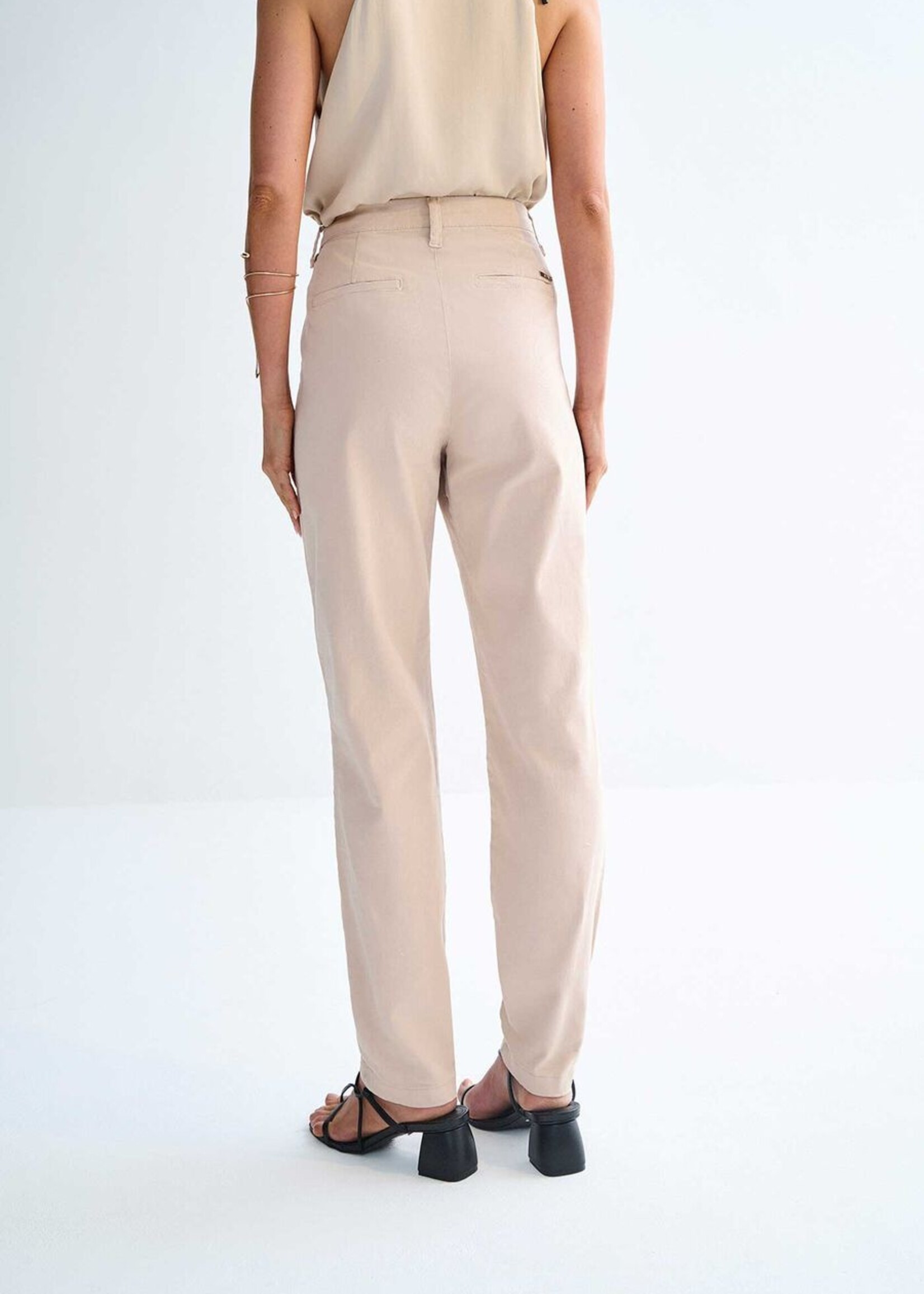 Lez A Lez Lez A Lez High Waist Trousers W/Elasticity - Beige