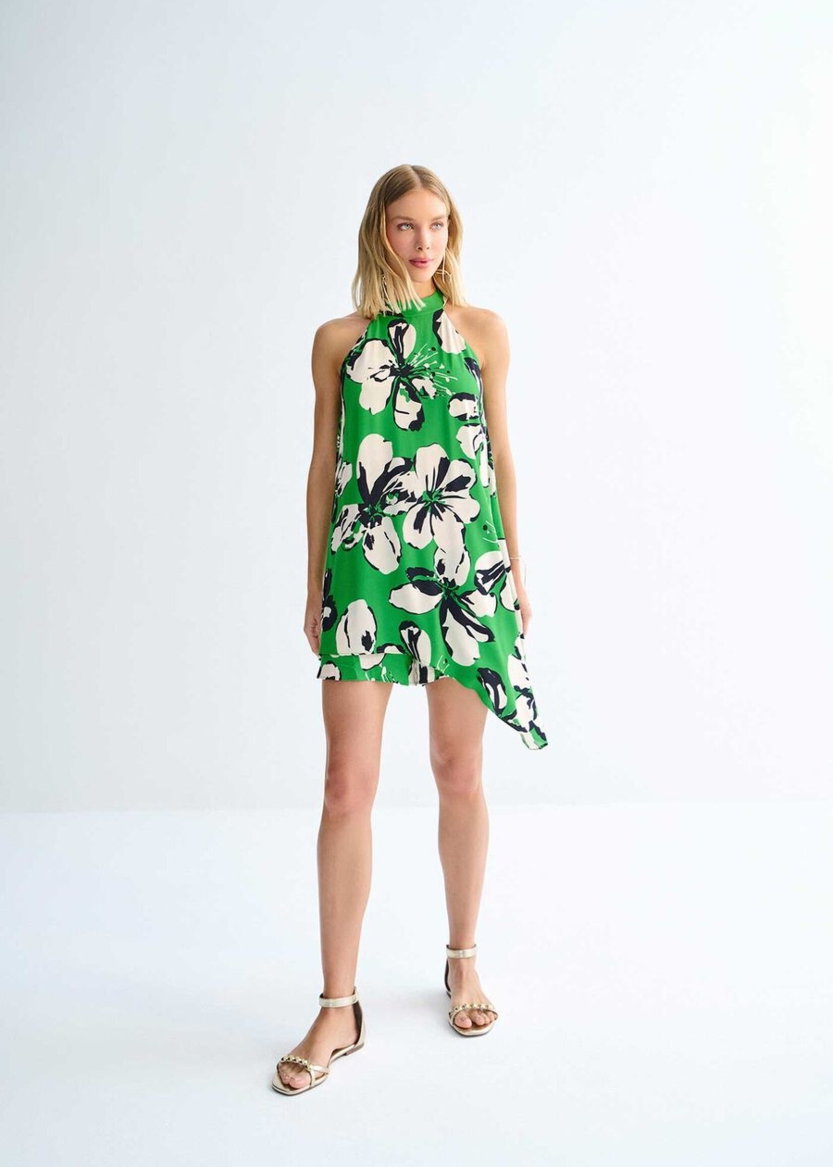 Lez A Lez Lez A Lez Asymmetrical Jumpsuit - Green Wonder