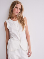 ICHI ICHI IHLinno Waistcoat - Cloud Dancer