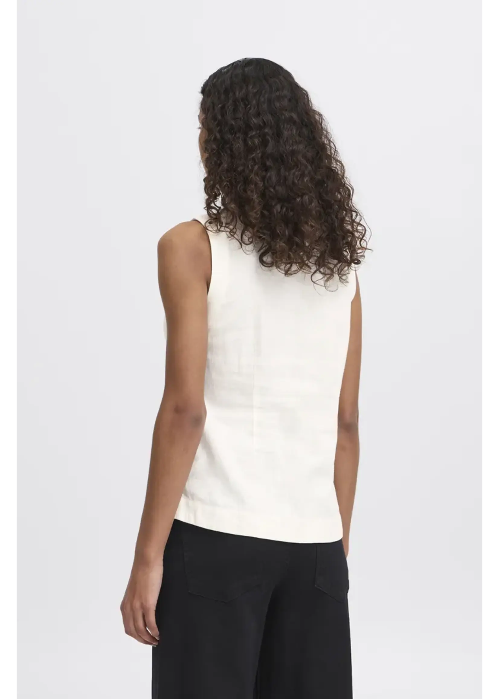 ICHI ICHI IHLinno Waistcoat - Cloud Dancer