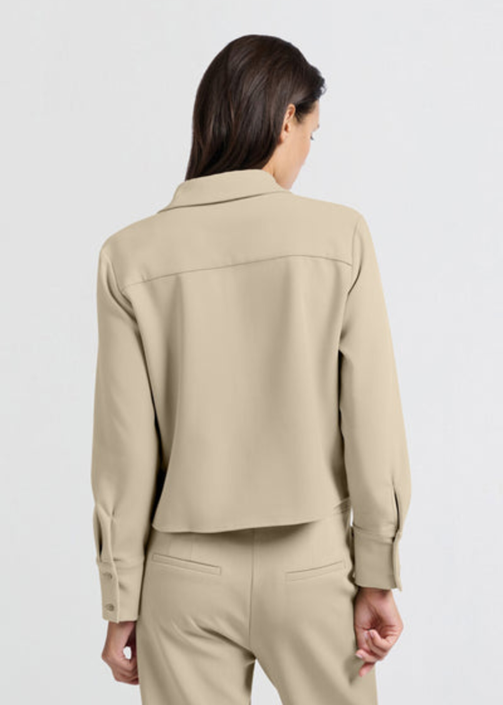 Yaya Women YAYA Chemise Courte Avec Poche - Safari