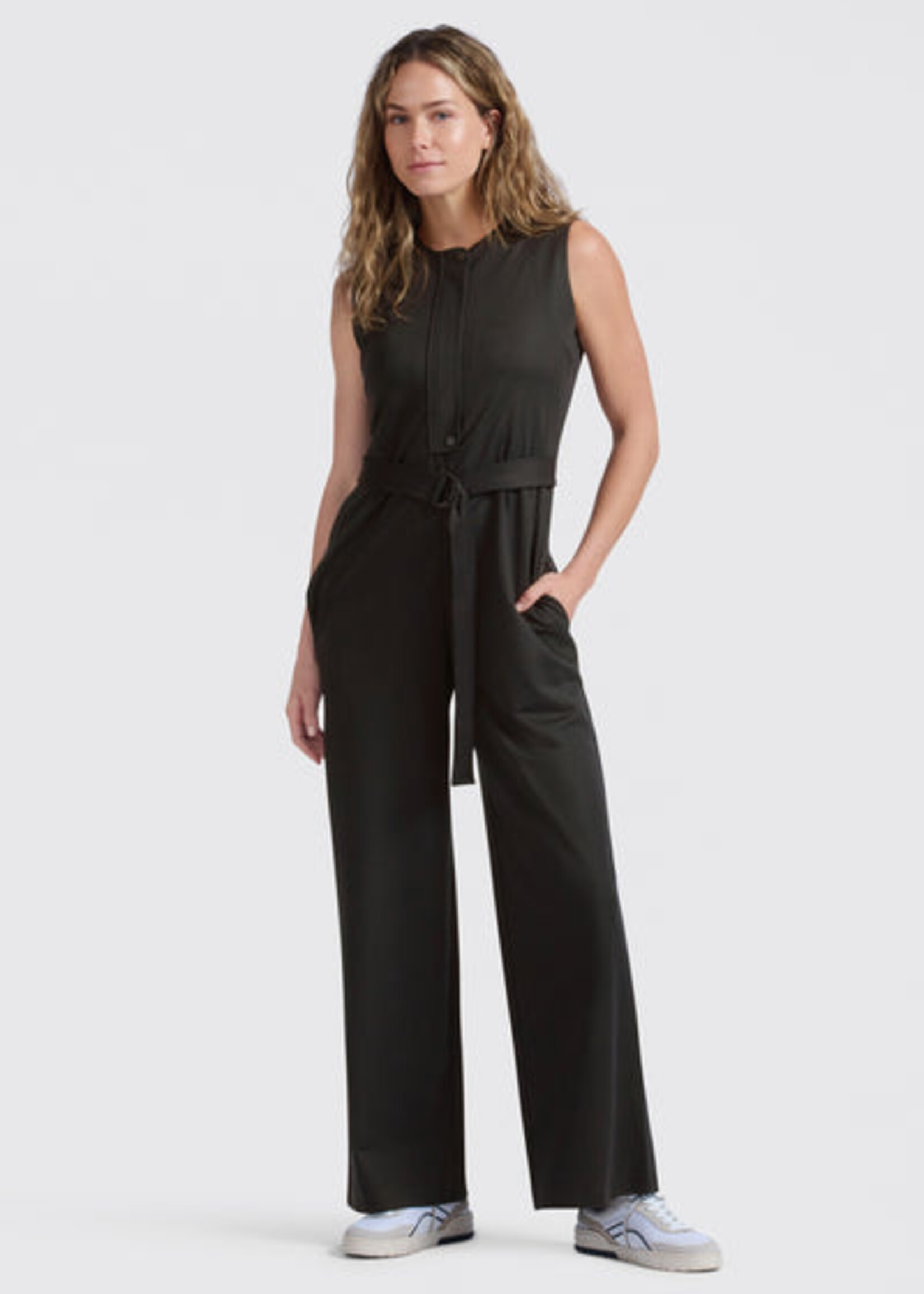 Yaya Women YAYA Combinaison Avec Patte De Boutonnage - Washed Black