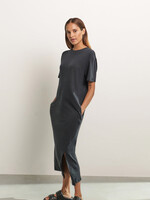 Yaya Women YAYA Linen Blend T-Shirt Dress - Washed Black