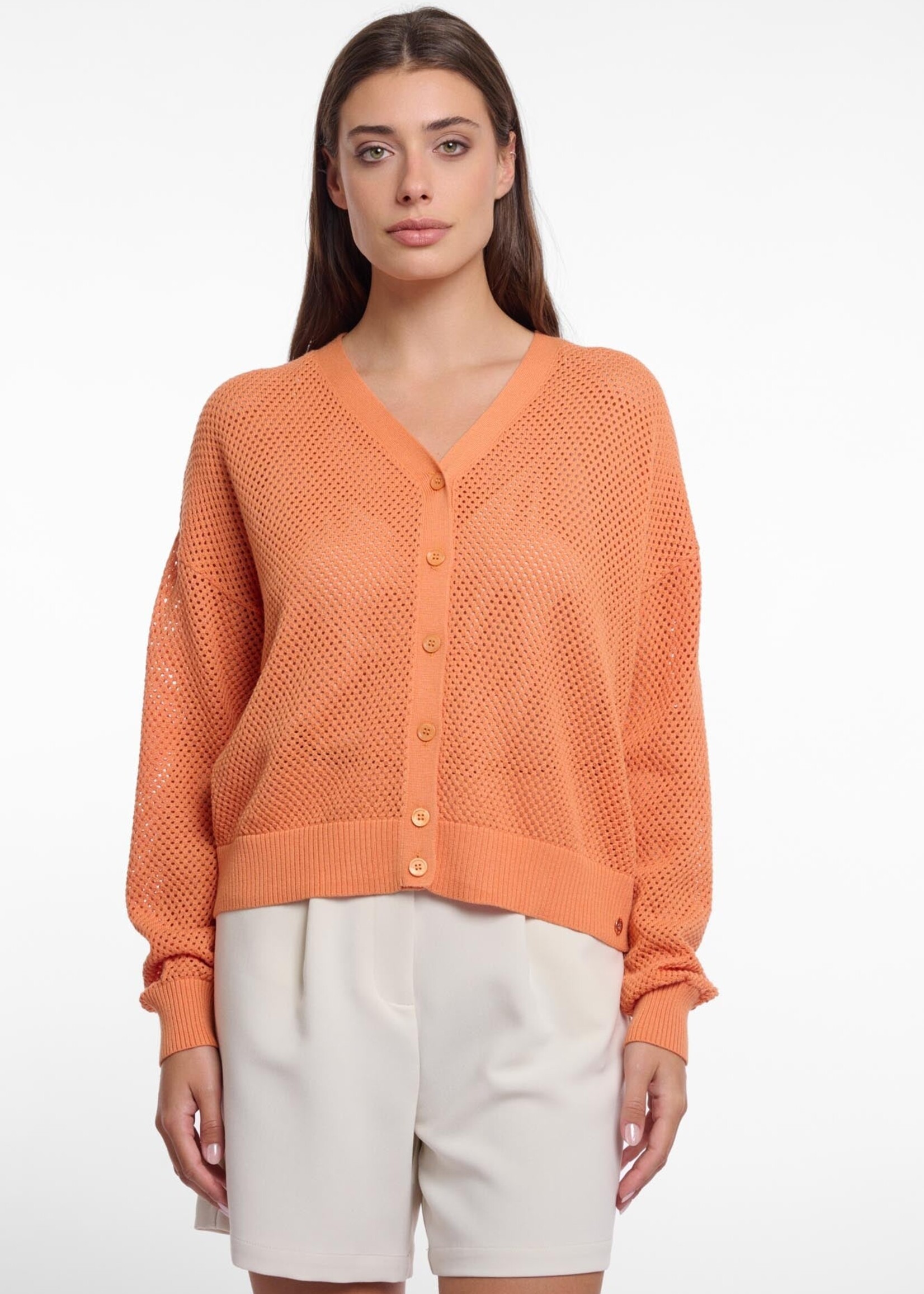 Rino & Pelle Rino & Pelle Munda Button Through Cardigan - Dusty Orange