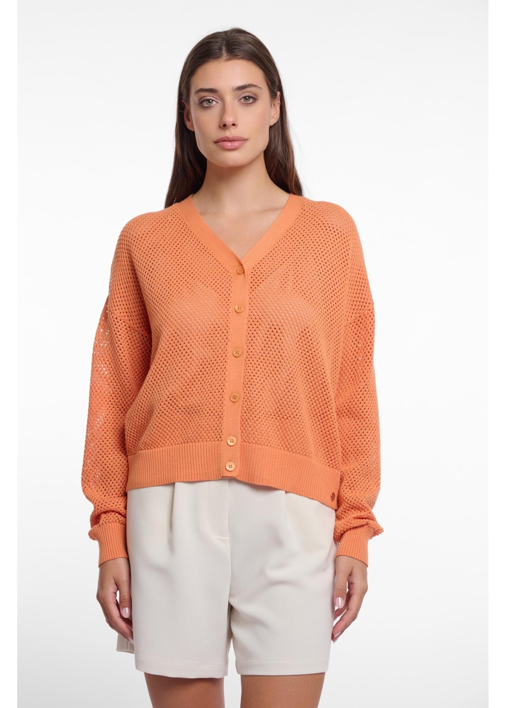 Rino & Pelle Rino & Pelle Munda Button Through Cardigan - Dusty Orange