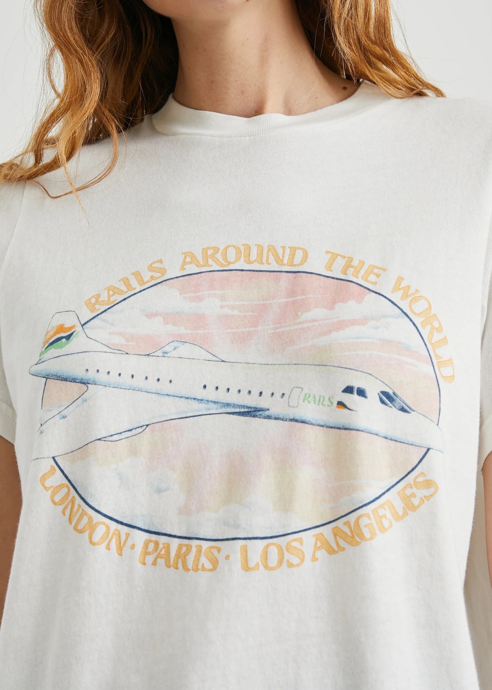 Rails Rails Boyfriend Tee - Rails Around The World