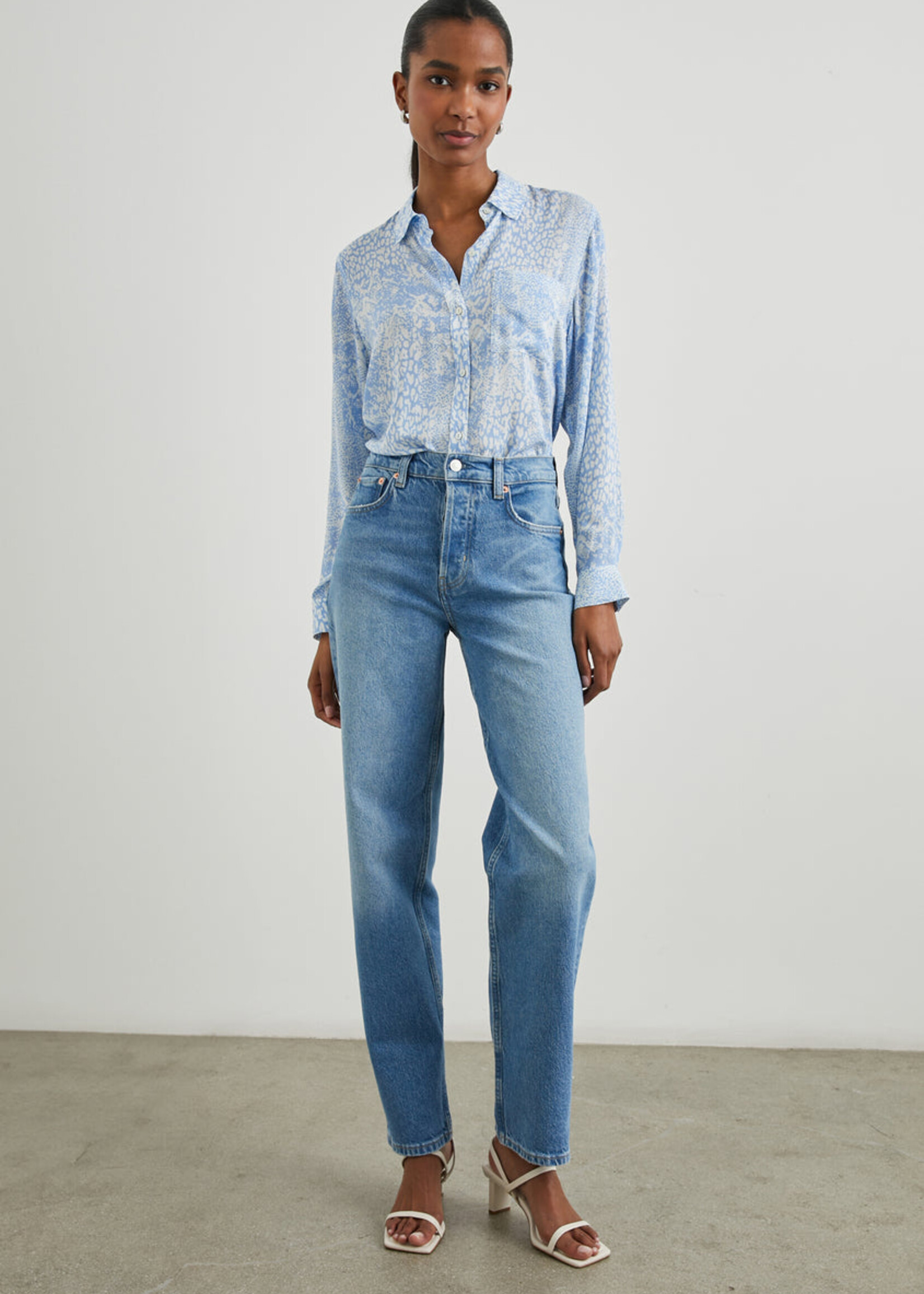 Rails Rails Jospehine Shirt - Aqua Mixed Animals