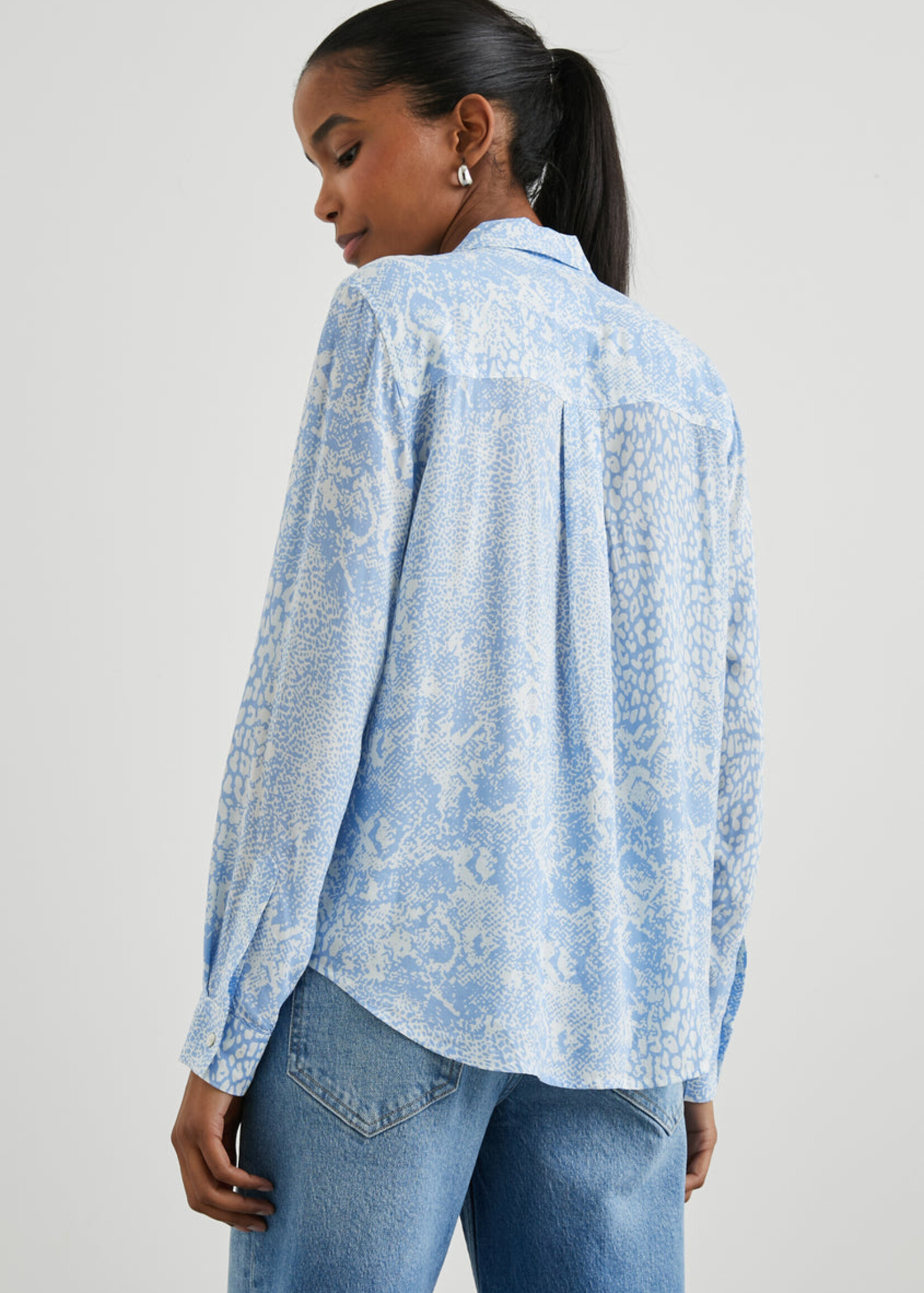 Rails Rails Jospehine Shirt - Aqua Mixed Animals