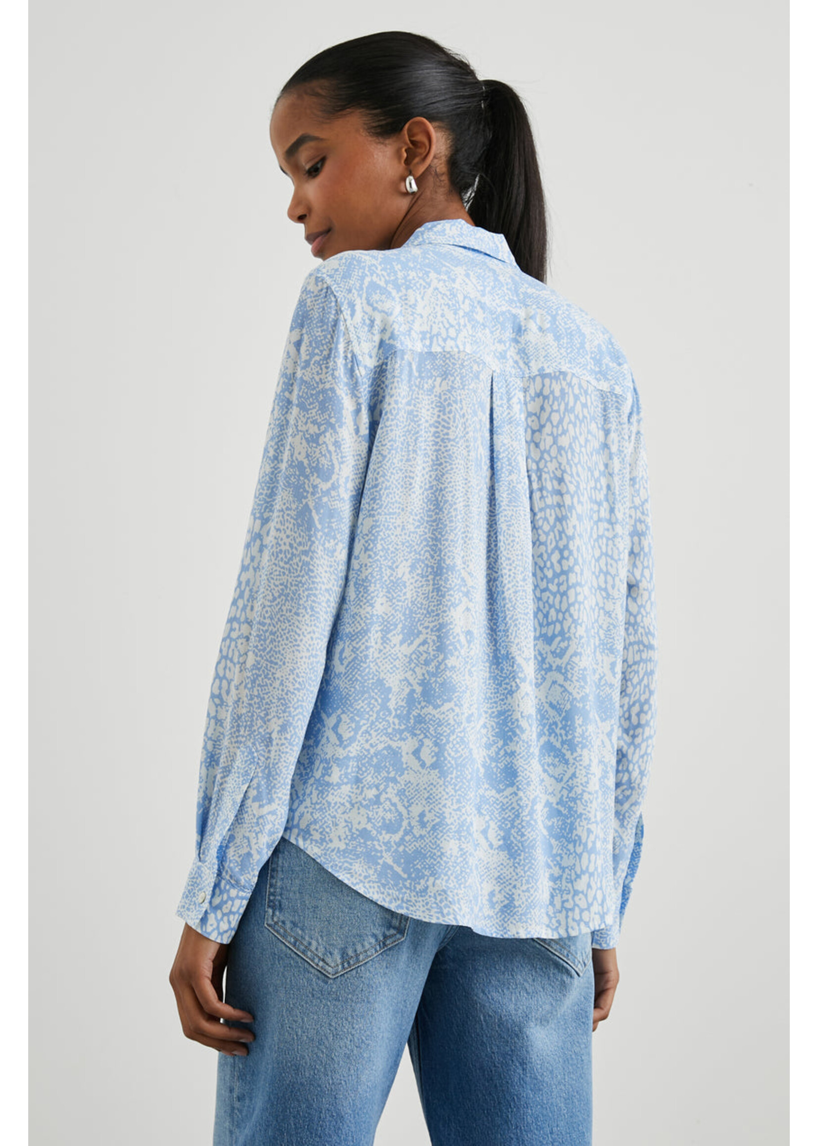 Rails Rails Jospehine Shirt - Aqua Mixed Animals