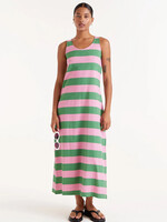 Compañía Fantástica Compañía Fantástica Robe Longue À Rayures - Vert/Rose