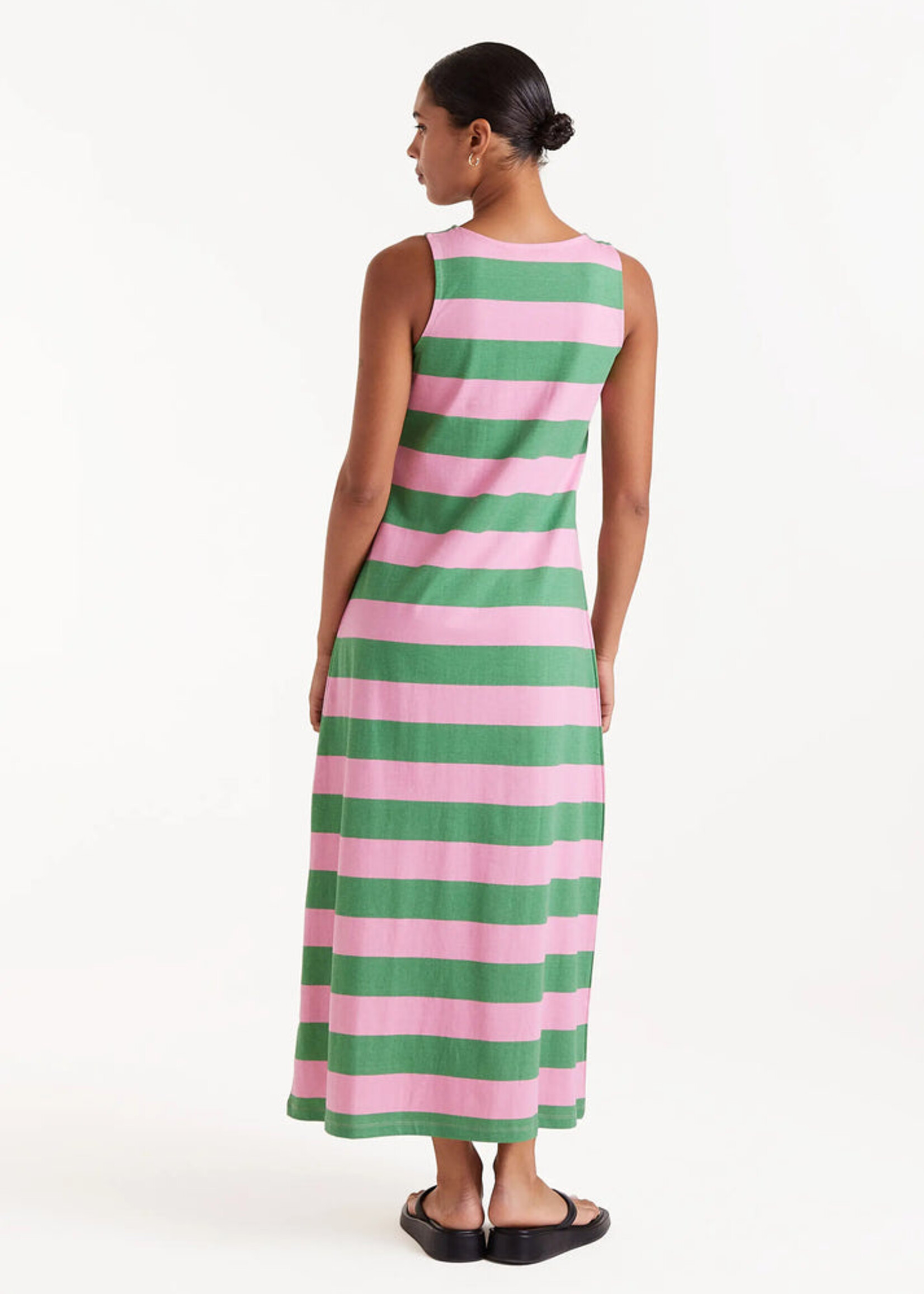 Compañía Fantástica Compañía Fantástica Robe Longue À Rayures - Vert/Rose