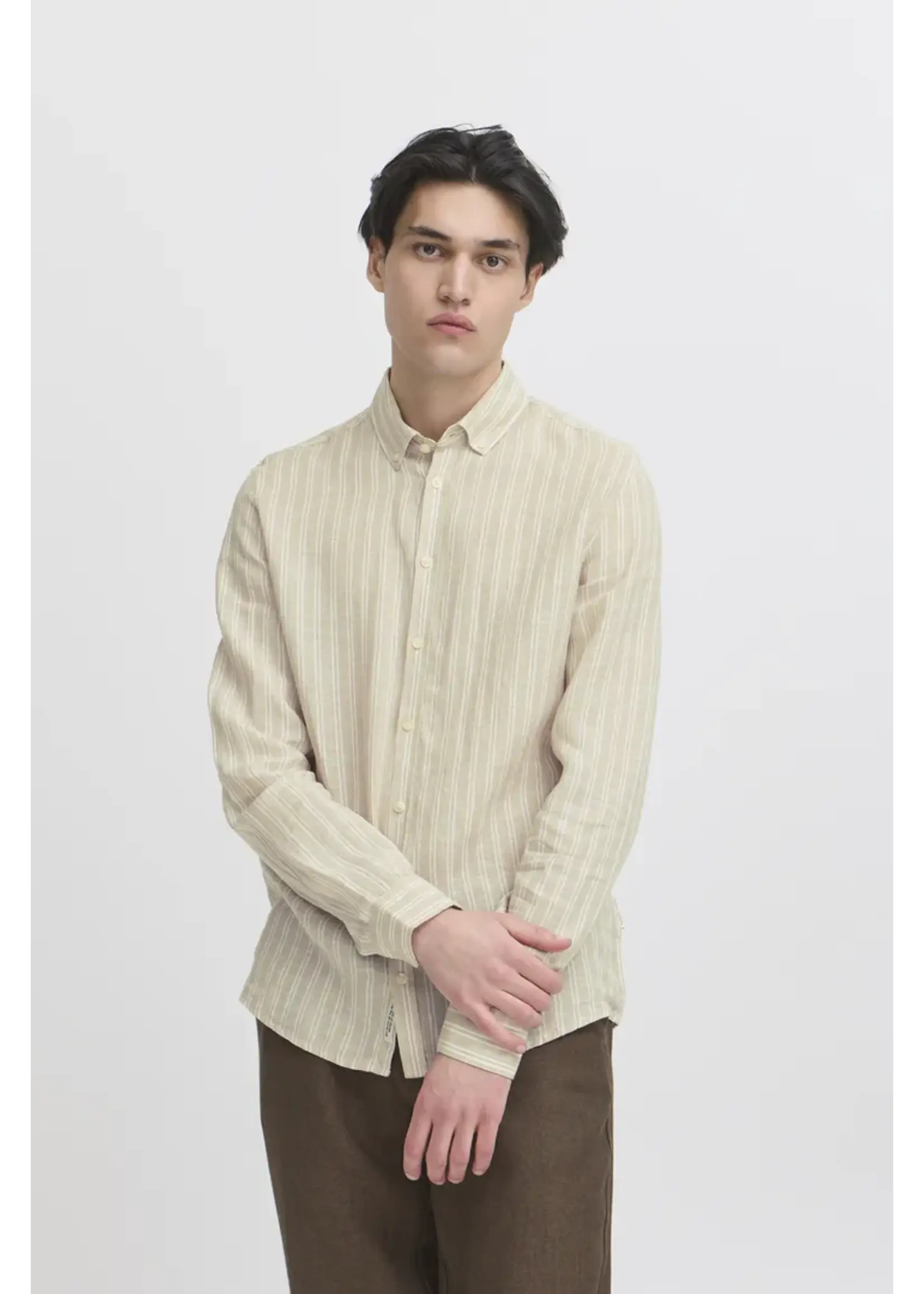 Casual Friday Casual Friday Chemise Dallas LS - Plaza Taupe