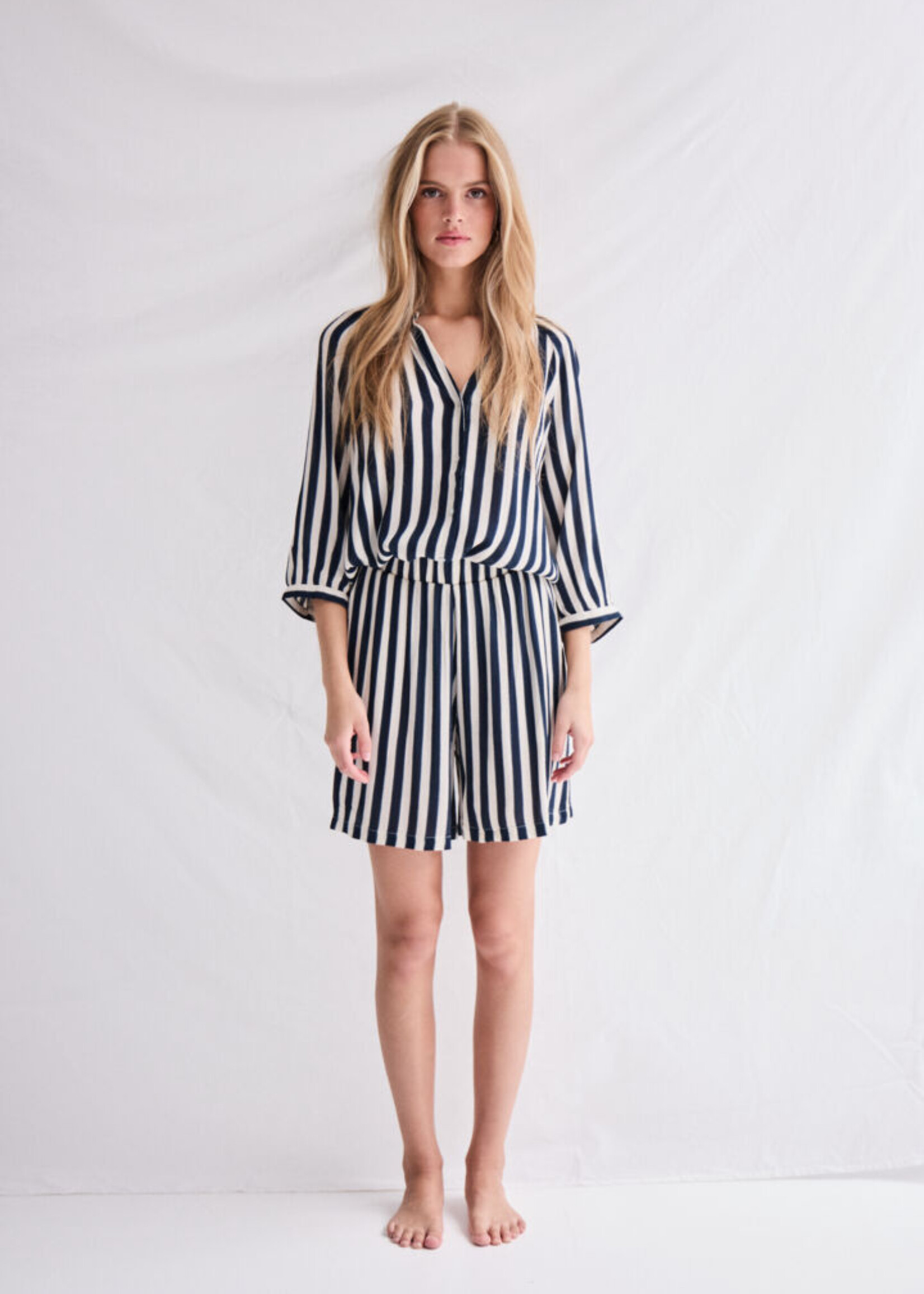 ICHI ICHI IHMarrakech Short - Eclipse Dotted Stripe